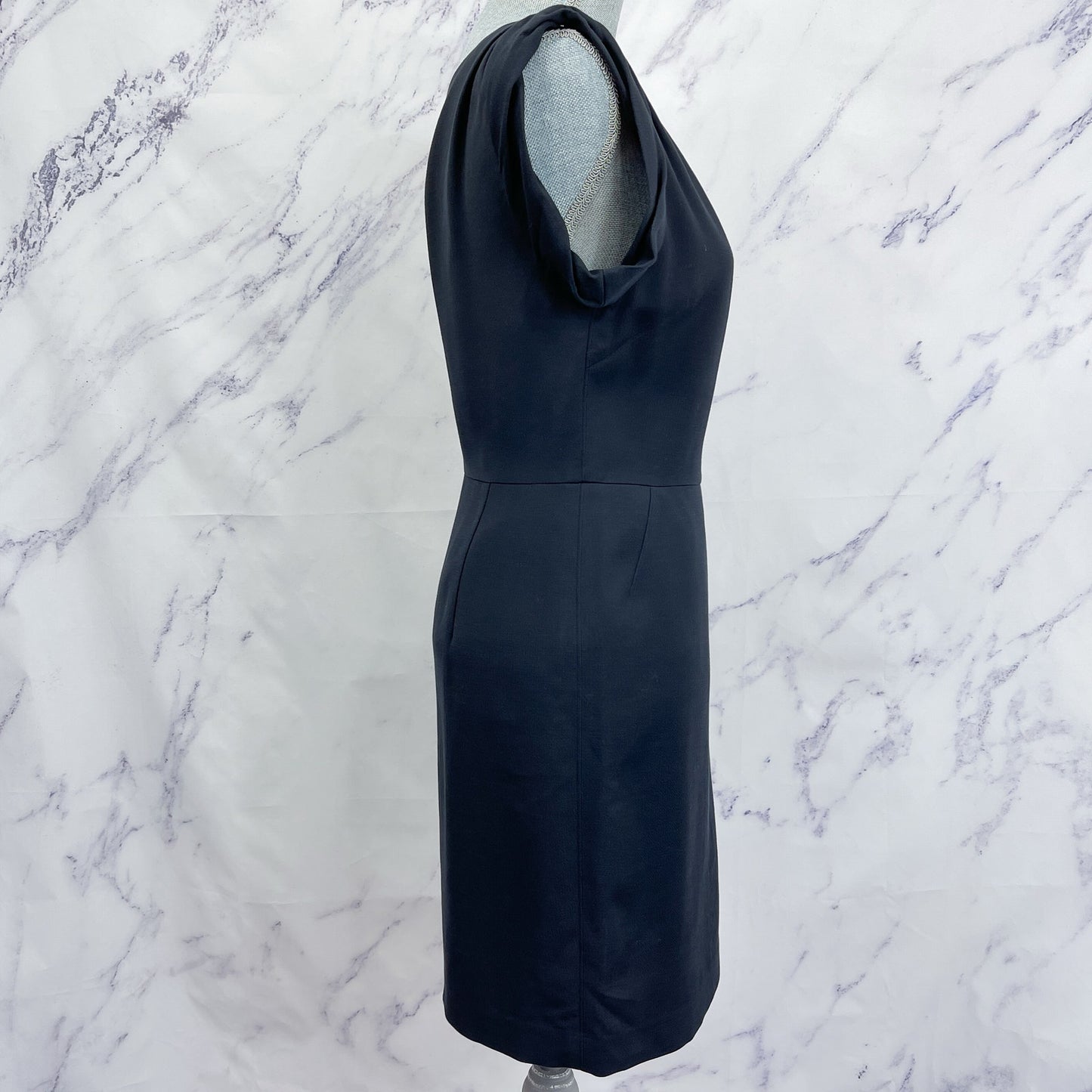 3.1 Phillip Lim | Black Asymmetrical V-Neck Sheath Dress | 4