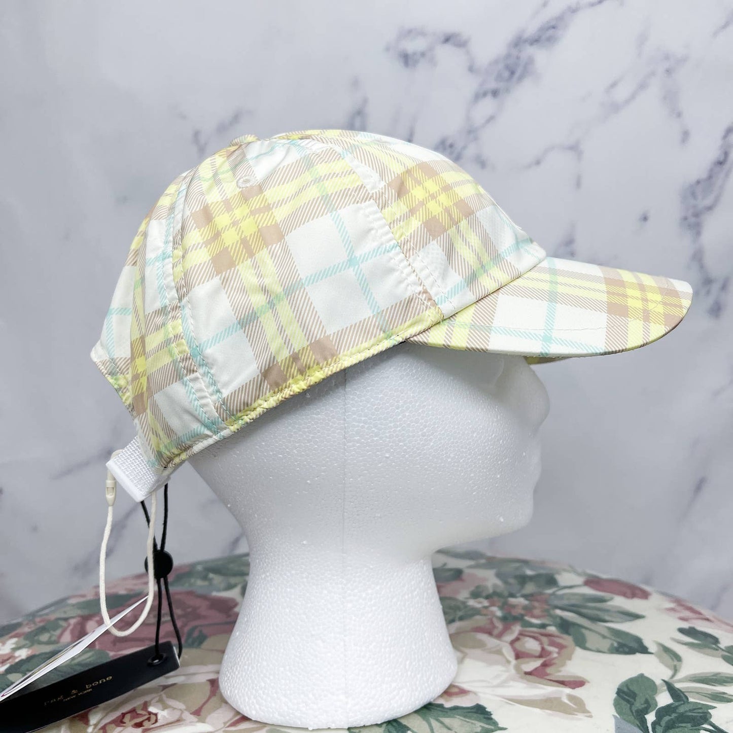 Rag & Bone | Addison Plaid Yellow Baseball Cap