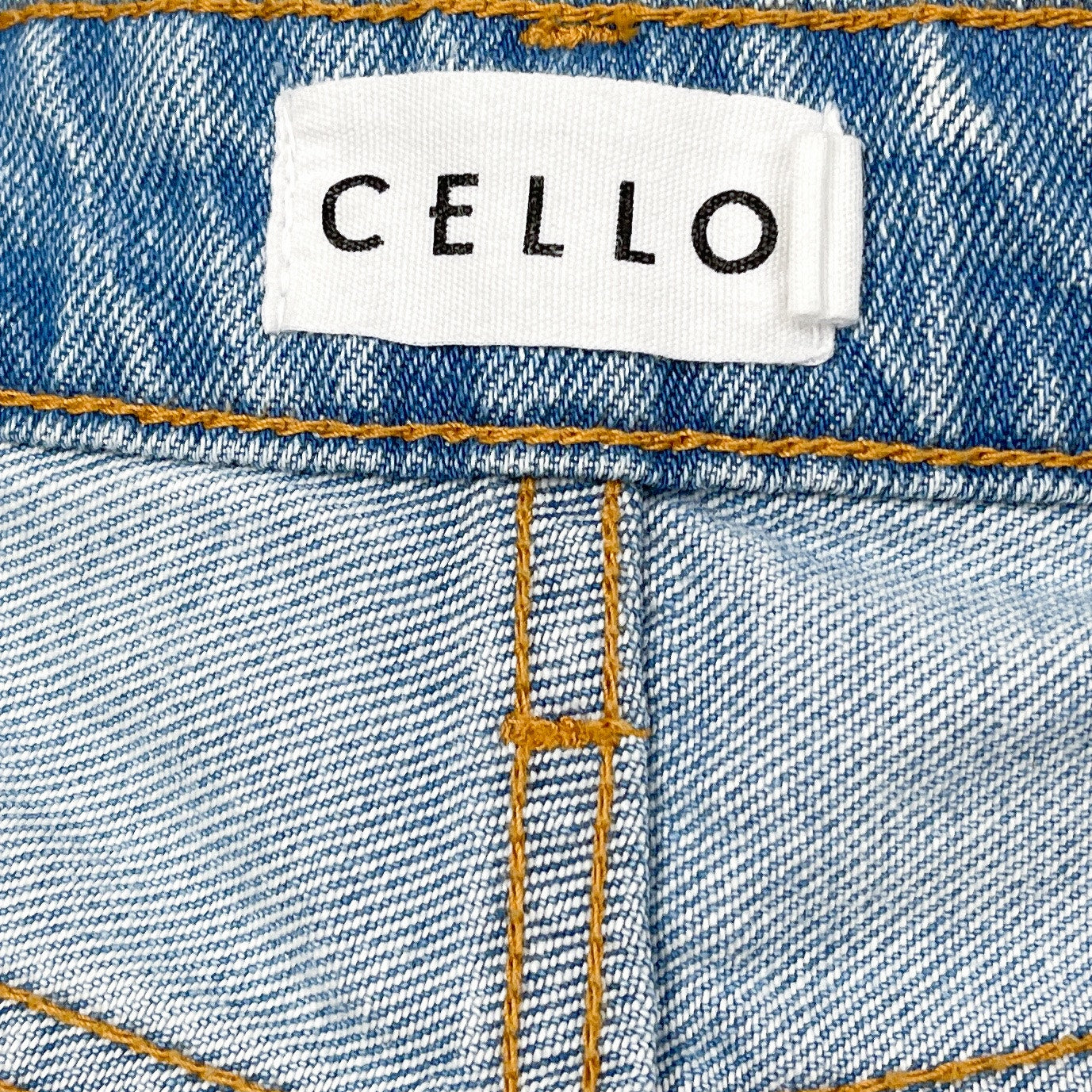 Cello | Light Wash Distressed Cut-Out Denim Shorts