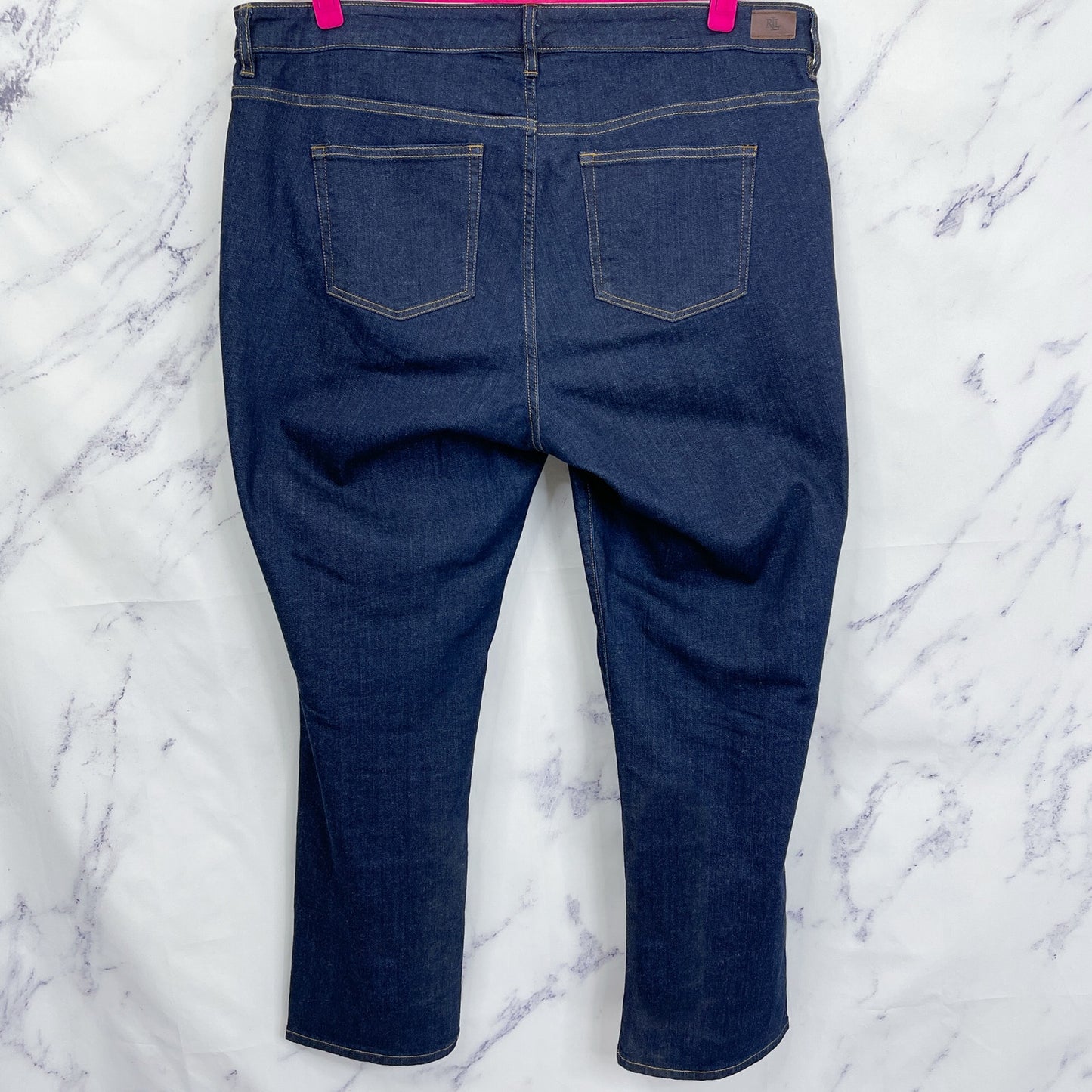 LAUREN Ralph Lauren | Modern Straight Curvy Dark Denim Jeans | 20W