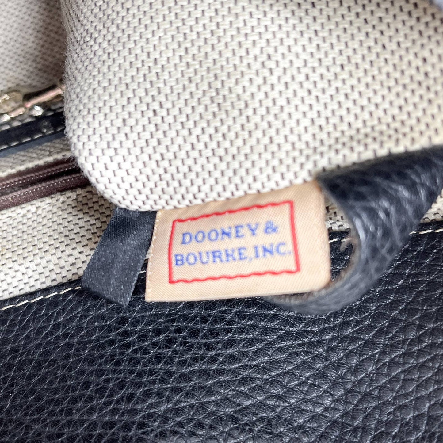 Dooney & Bourke | Whipstitch Black Pebble Leather Hobo