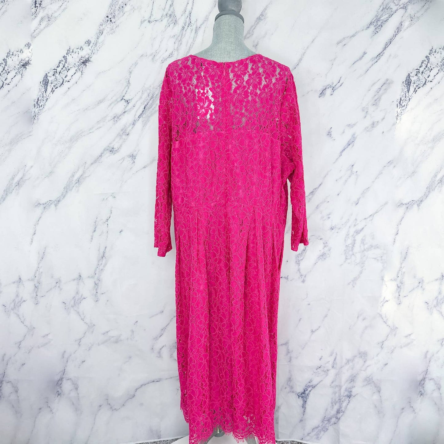 Eloquii | Pink Lace Fit and Flare Dress | Sz 24