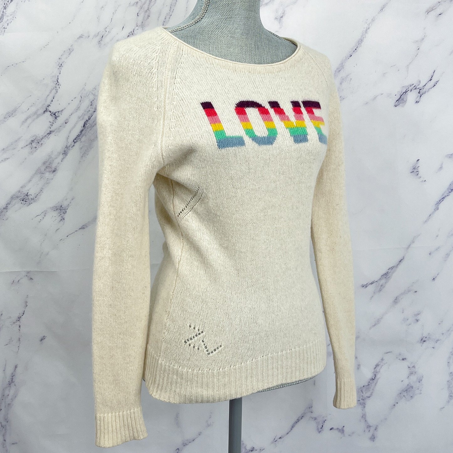 Zadig & Voltaire | Graphic Cashmere Sweater “LOVE” | M