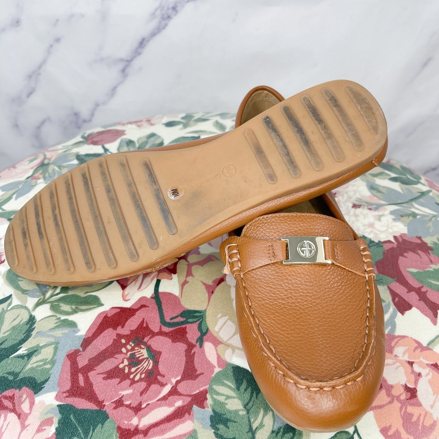Giani Bernini | Dailyn Leather Loafer in Saddle Brown | 10