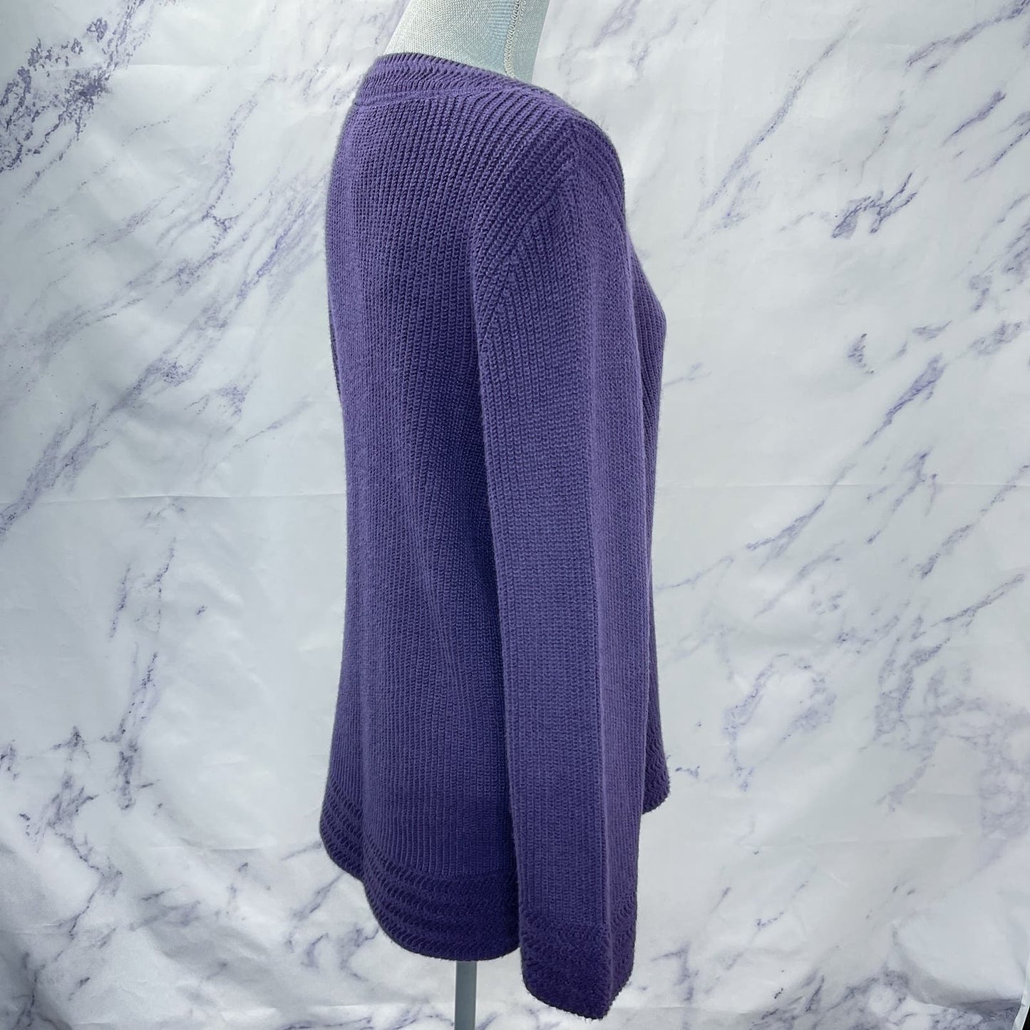 Style & Co | Purple Chunky Cable Knit Sweater | 0X
