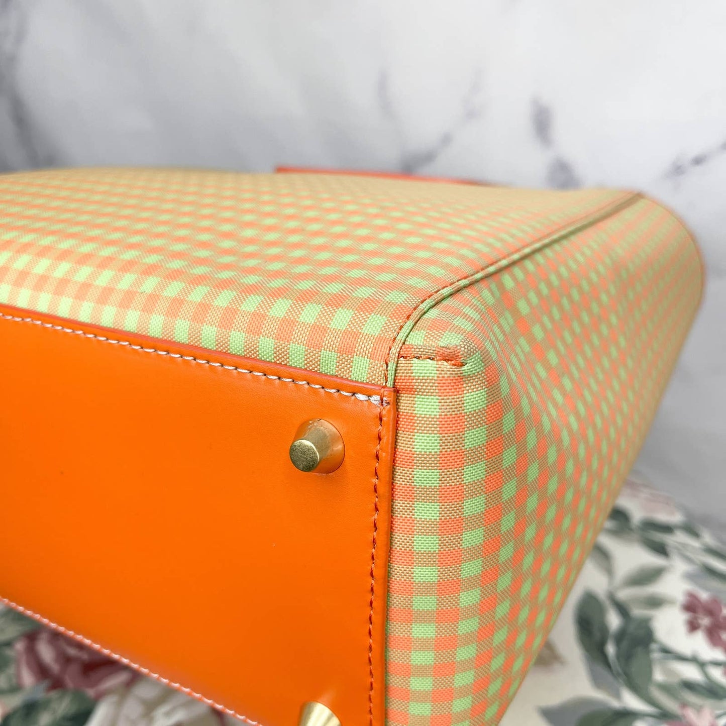 STAUD | Shirley Gingham Nylon Tote Bag