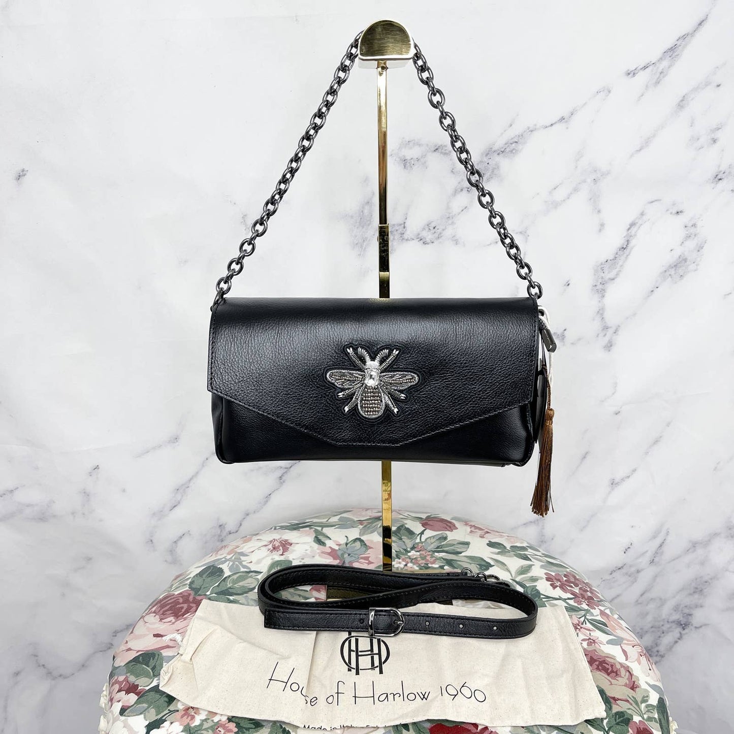 House of Harlow 1960 | Embellished Bee Shoulder Bag