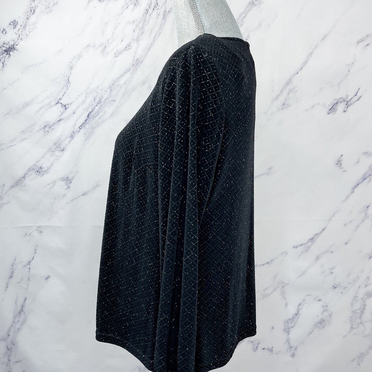 Onyx Nite | Black Metallic Cardigan and Tank Set | M