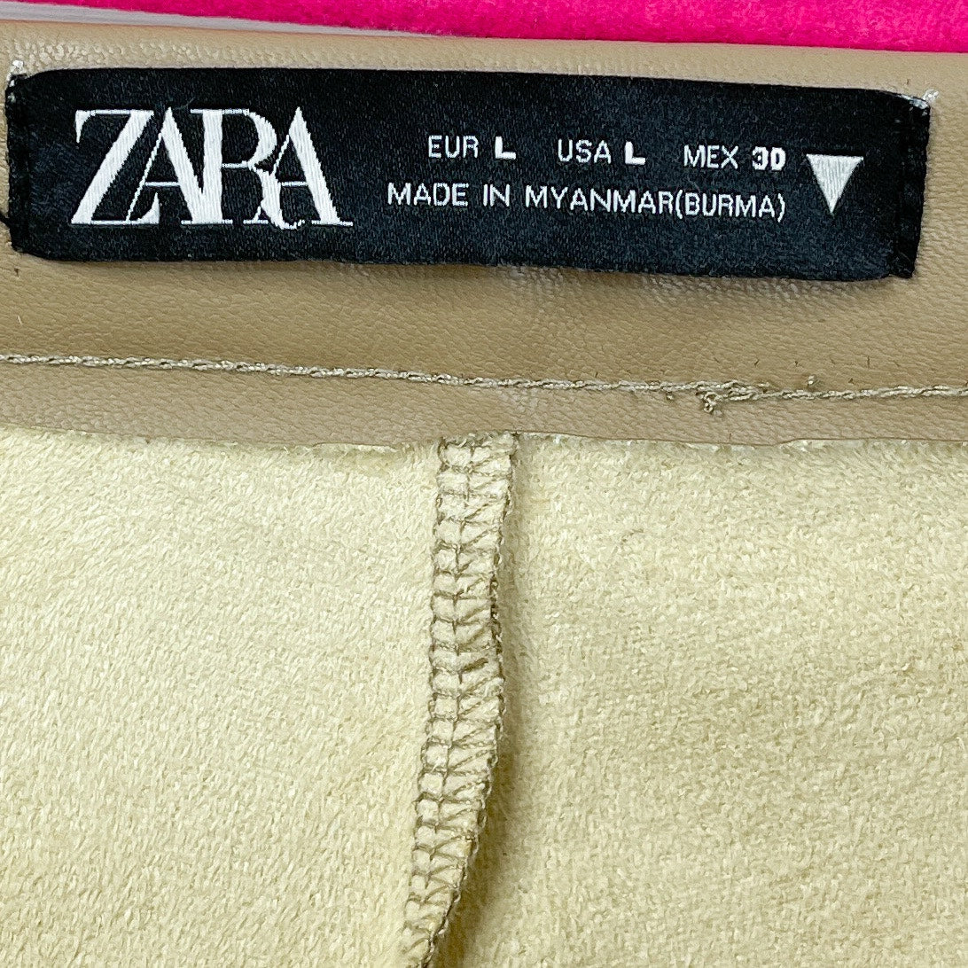 Zara | High Waisted Faux Leather Leggings | L