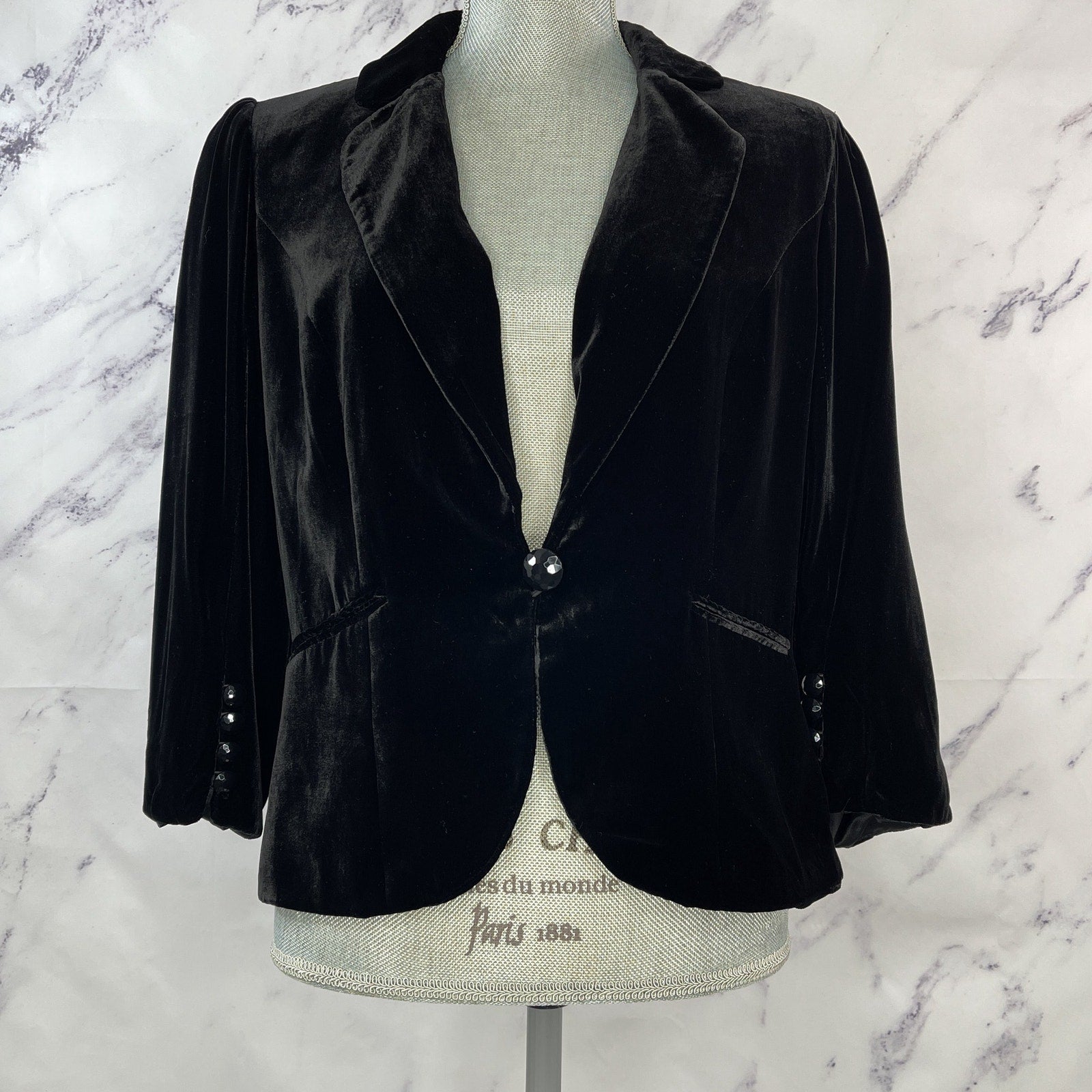 Ann Taylor LOFT Black Velvet Blazer Silk Blend 10 Moniquey s Closet