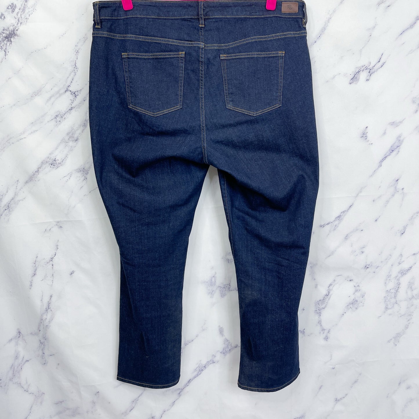 LAUREN Ralph Lauren | Modern Straight Curvy Dark Denim Jeans | 20W