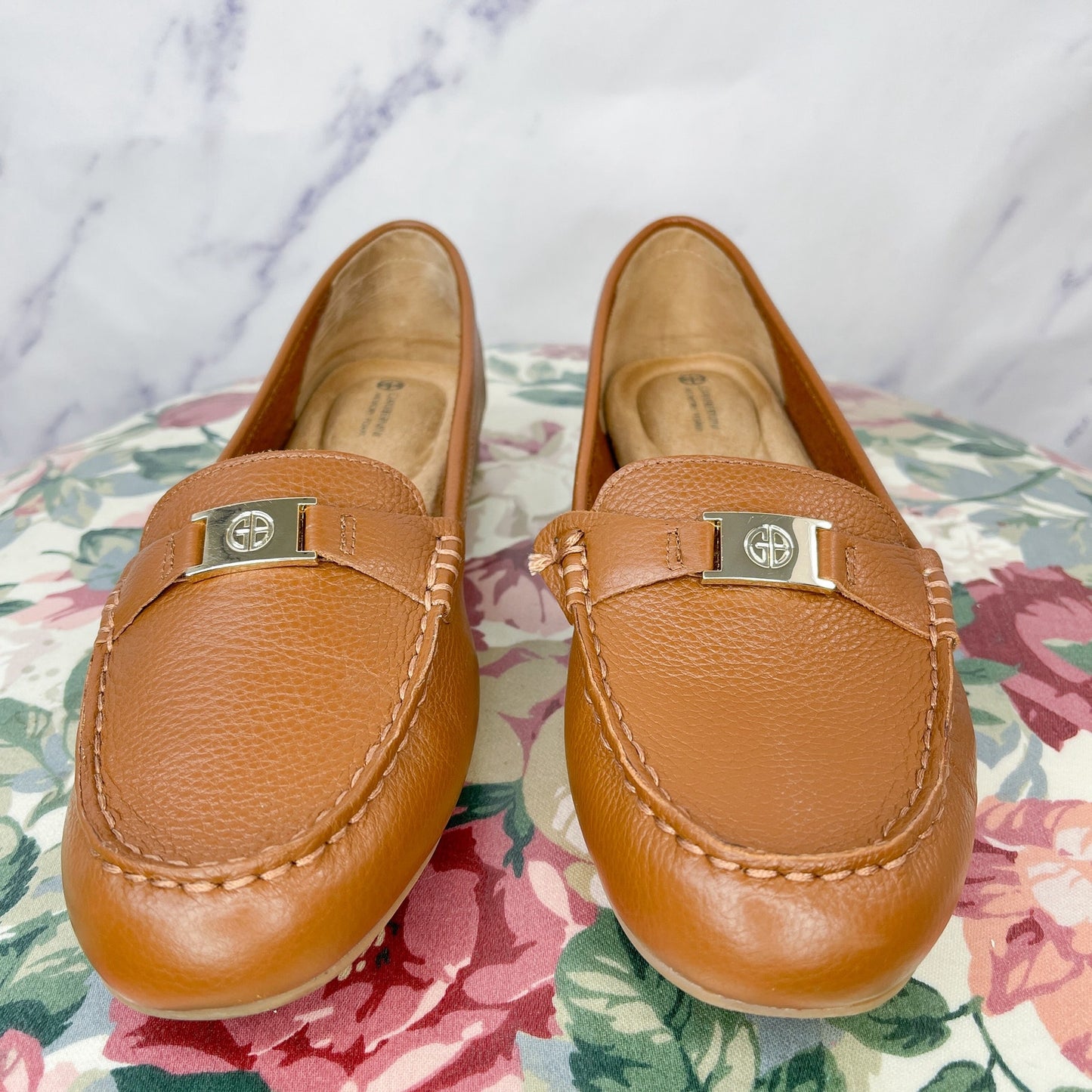 Giani Bernini | Dailyn Leather Loafer in Saddle Brown | 10