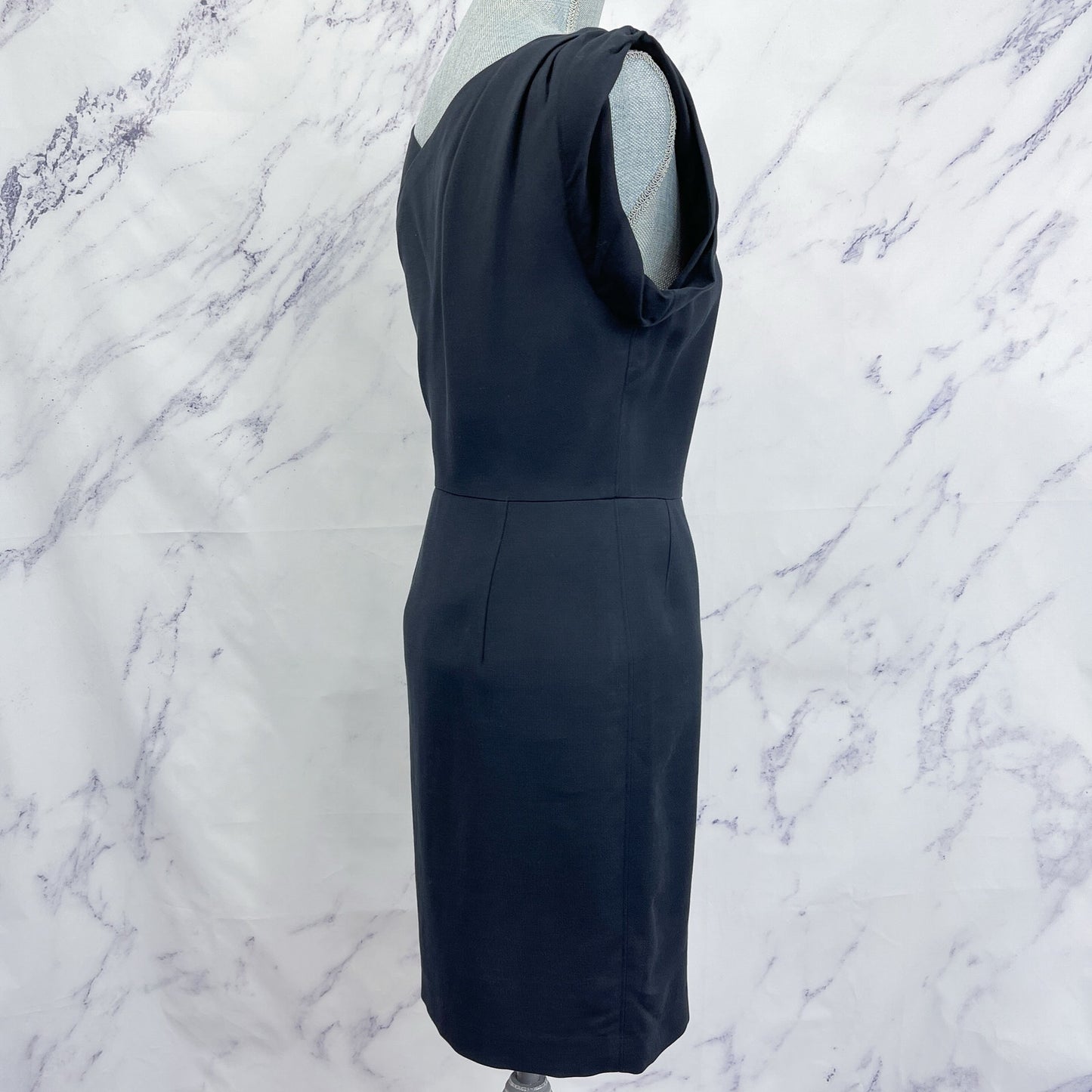 3.1 Phillip Lim | Black Asymmetrical V-Neck Sheath Dress | 4