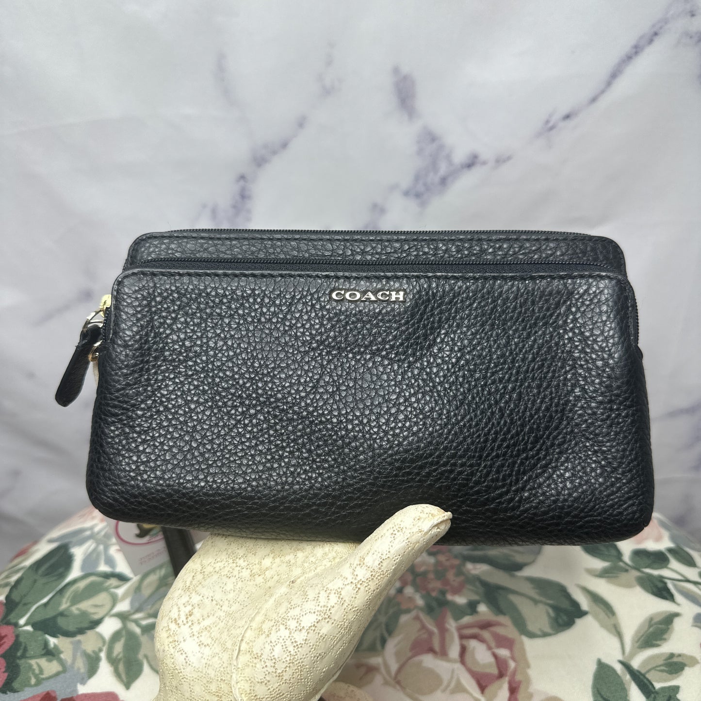 Coach | Madison Black Double Zipper Wallet