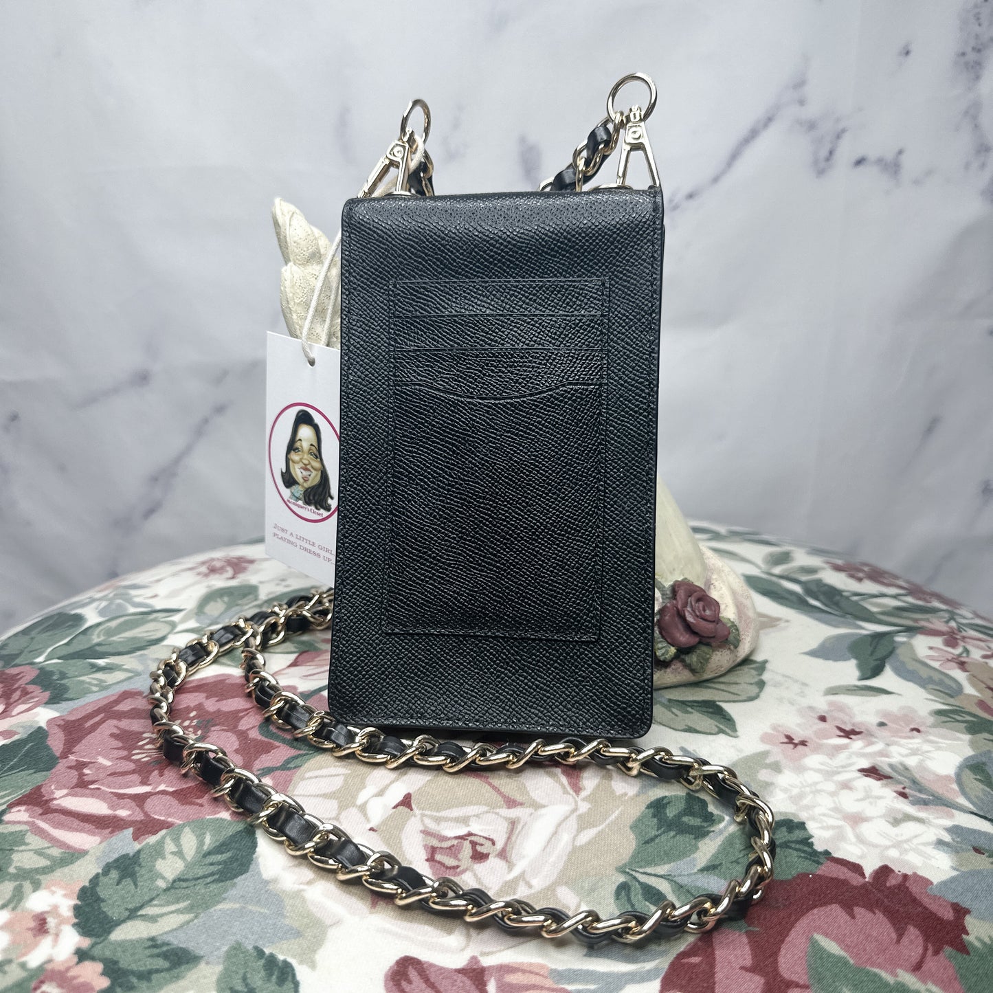 Coach | Black Leather Cell Phone Purse
