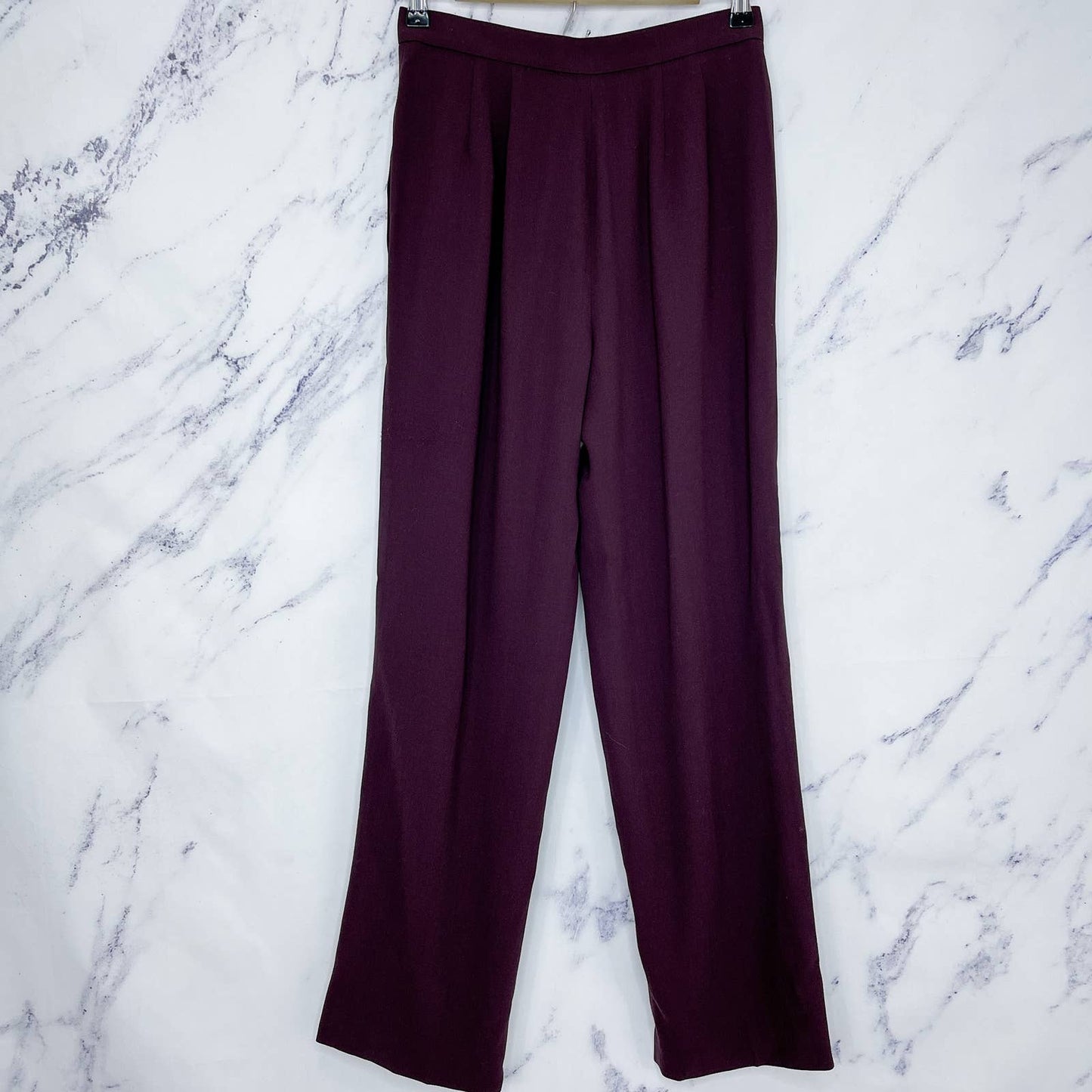 Emanuel | Emanuel Ungaro | Petite Wool Pleated Trouser Pants | Sz 6P 6/40