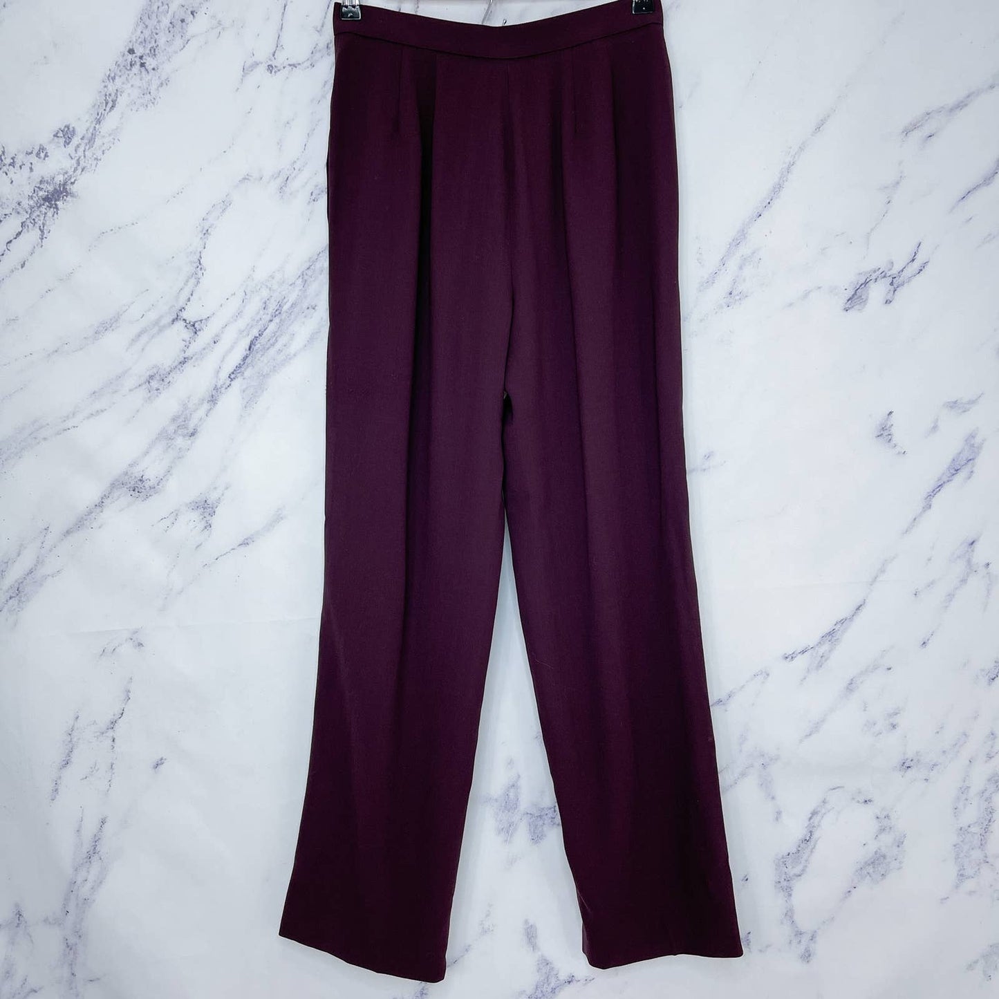 Emanuel | Emanuel Ungaro | Petite Wool Pleated Trouser Pants | Sz 6P 6/40