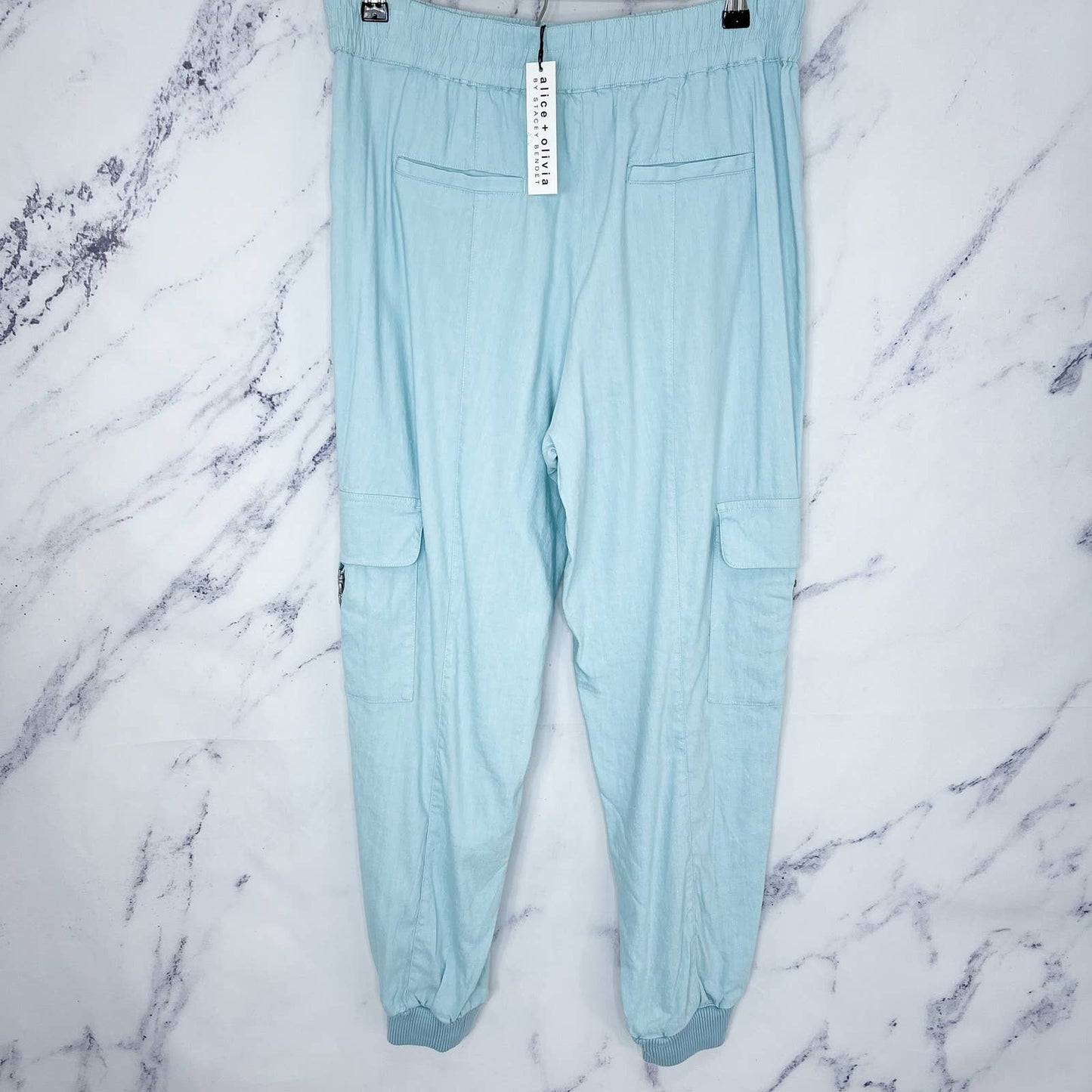 Alice + Olivia | Neta High-Waist Pull-On Cargo Pants | Sz L