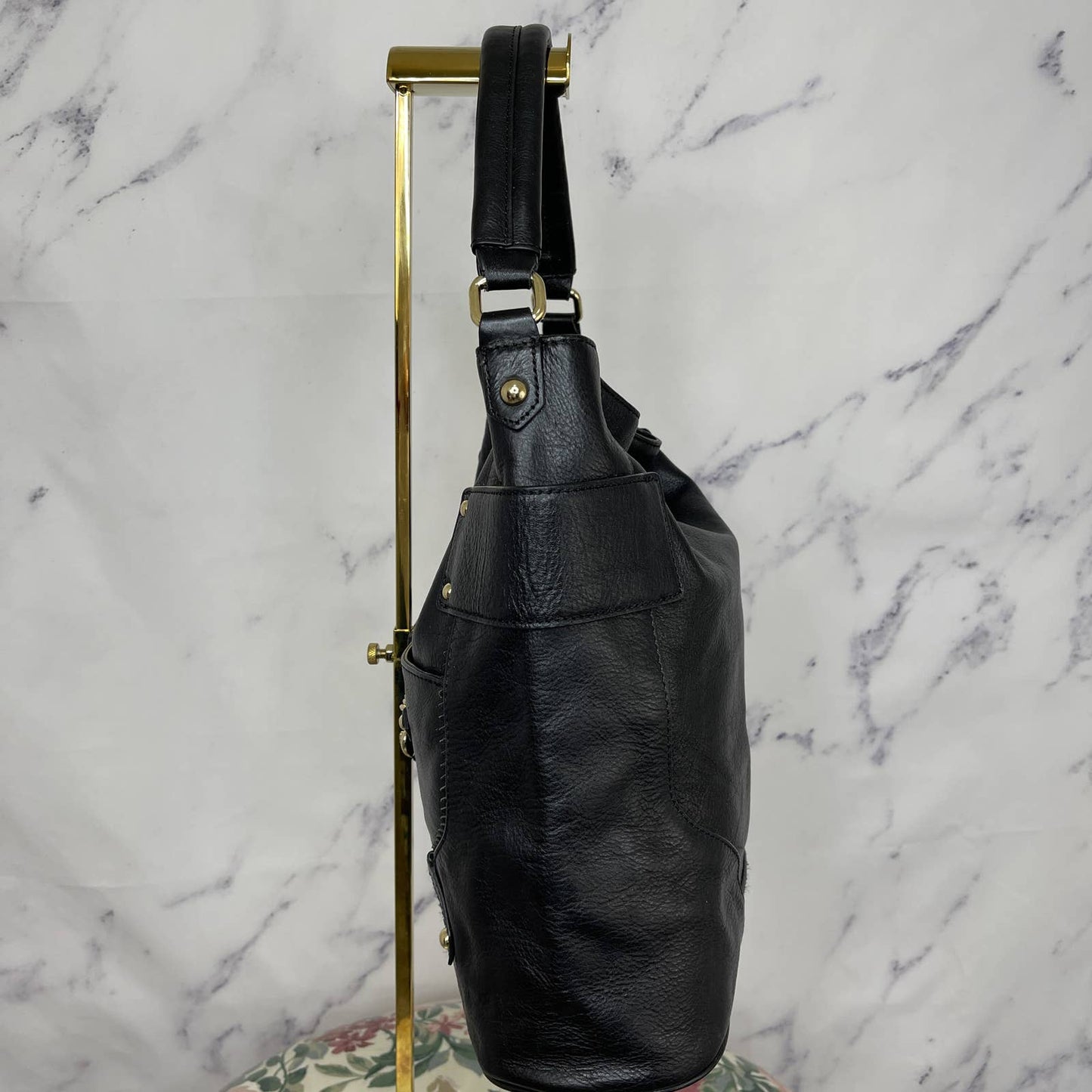 Juicy Couture | Black Leather Shopper Tote