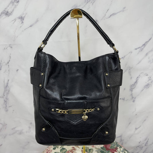 Juicy Couture | Black Leather Shopper Tote