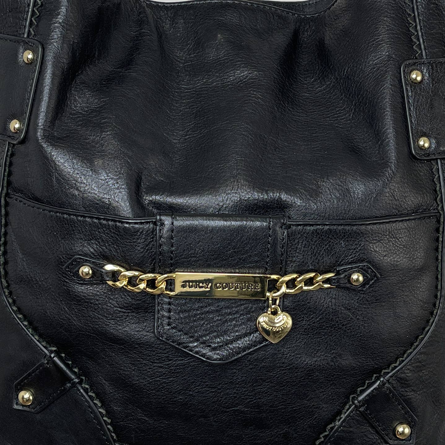 Juicy Couture | Black Leather Shopper Tote
