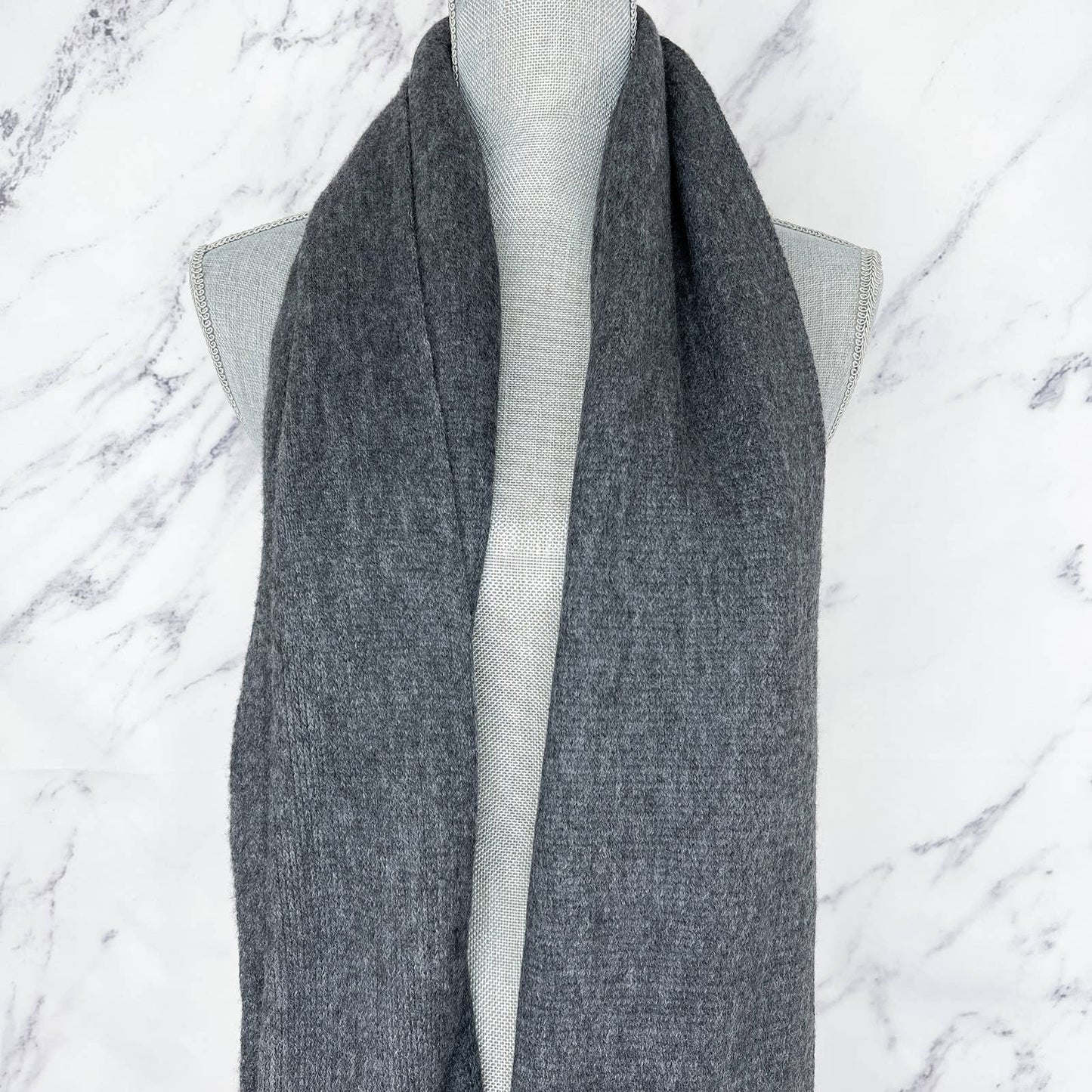 Lucky Brand | Dark Grey Solid Brushed Scarf