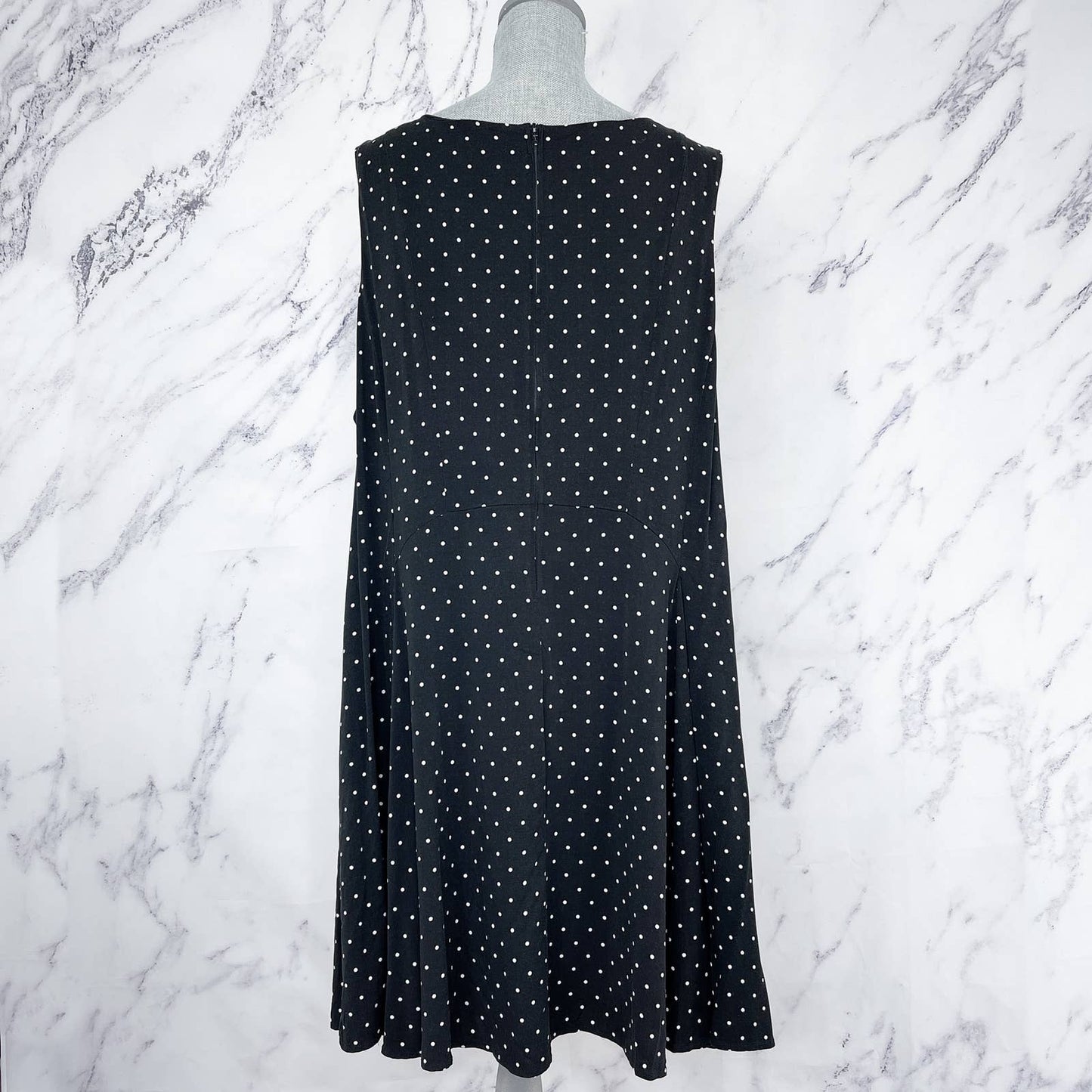 Torrid | Polka Dot Black Challis Sleeveless Dress | Sz 24