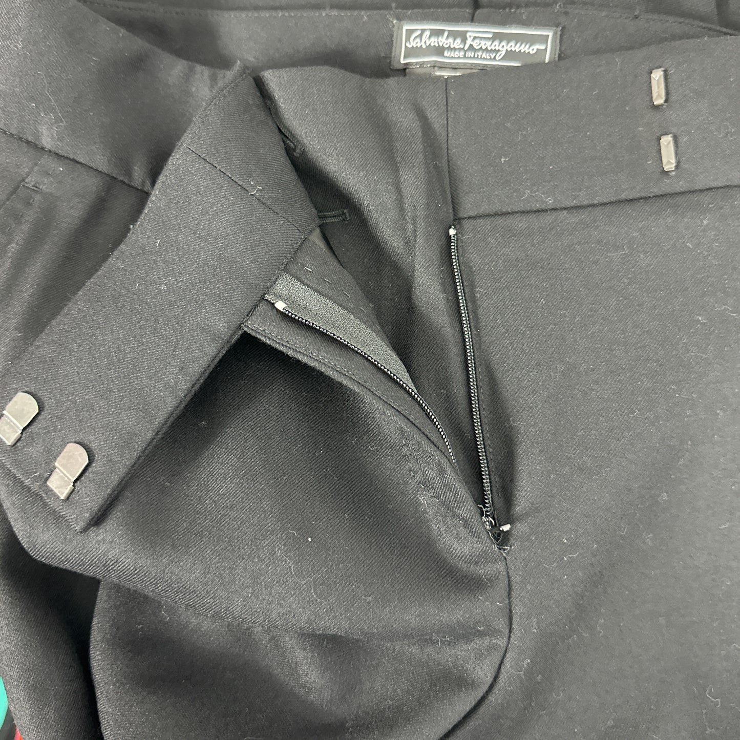 Salvatore Ferragamo | Black Wool Pants | Sz IT 44/ US 12