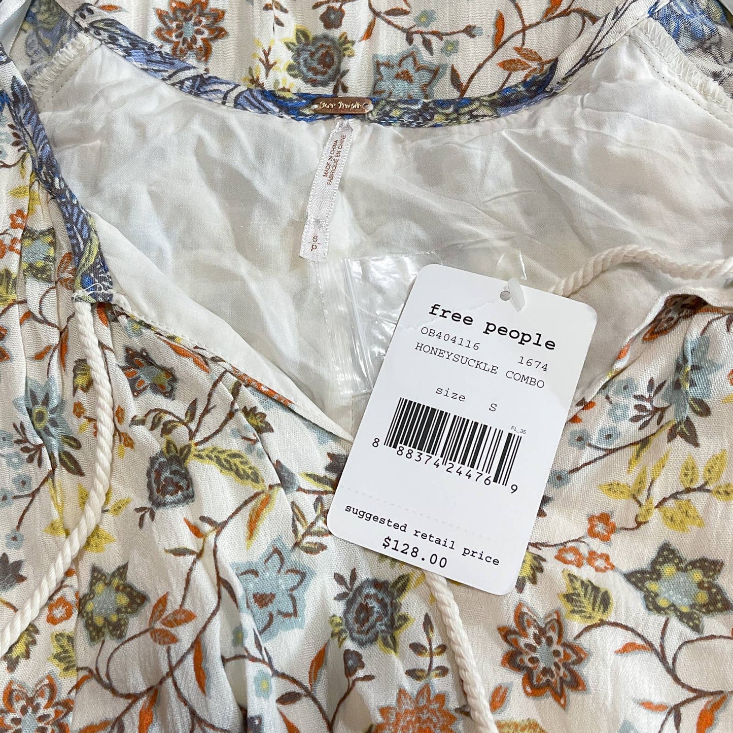 Free People | Lucky Loosey Tunic Dress in Honeysuckle Combo | Sz S