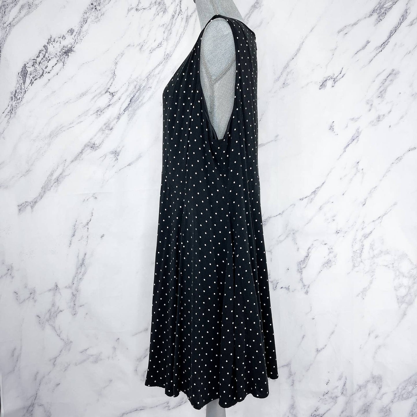 Torrid | Polka Dot Black Challis Sleeveless Dress | Sz 24