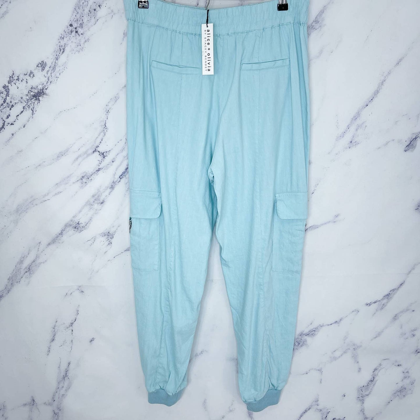 Alice + Olivia | Neta High-Waist Pull-On Cargo Pants | Sz L