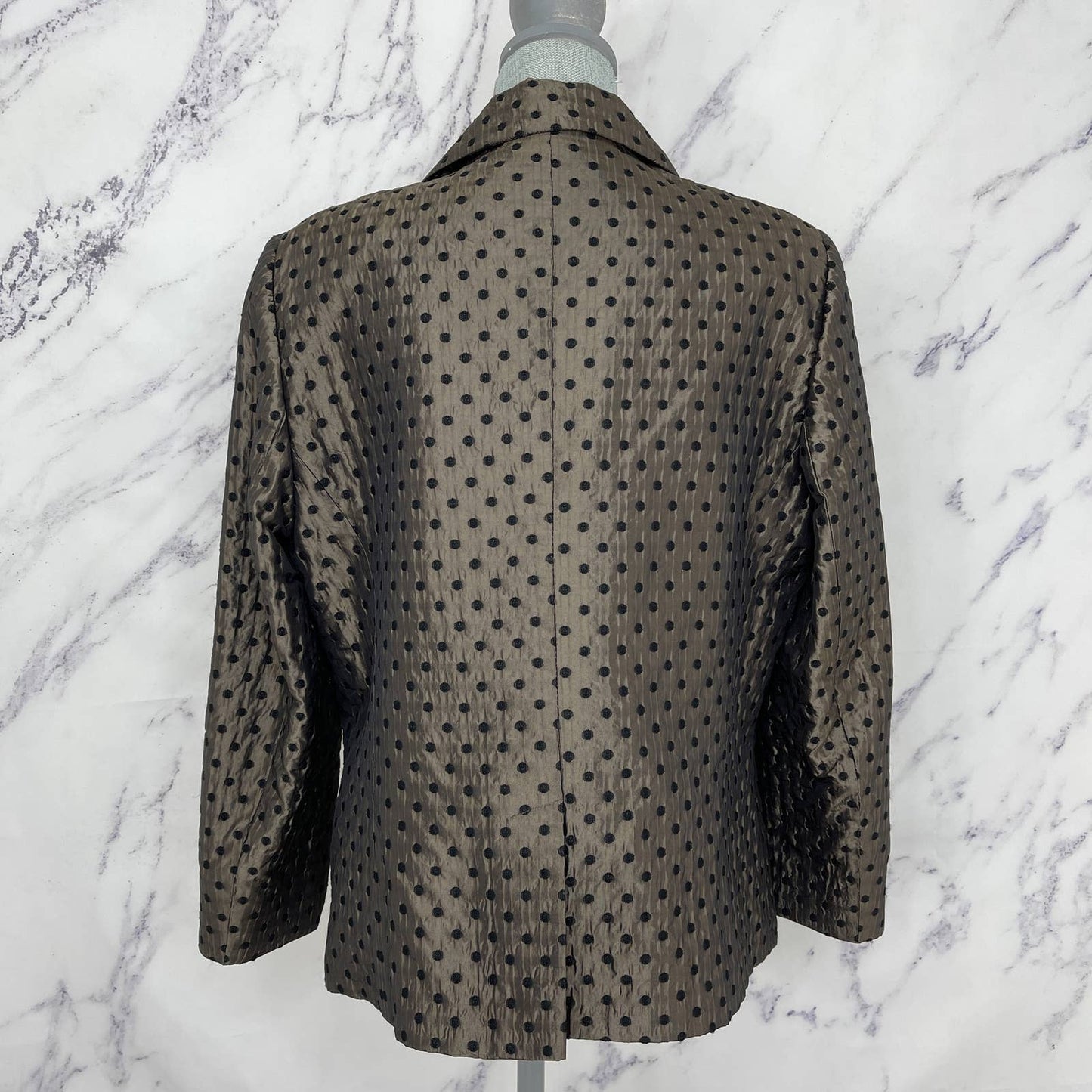Tuzzi | Bronze Brown and Black Polka Dot Blazer/Suit Coat | Sz FR 46/US 14