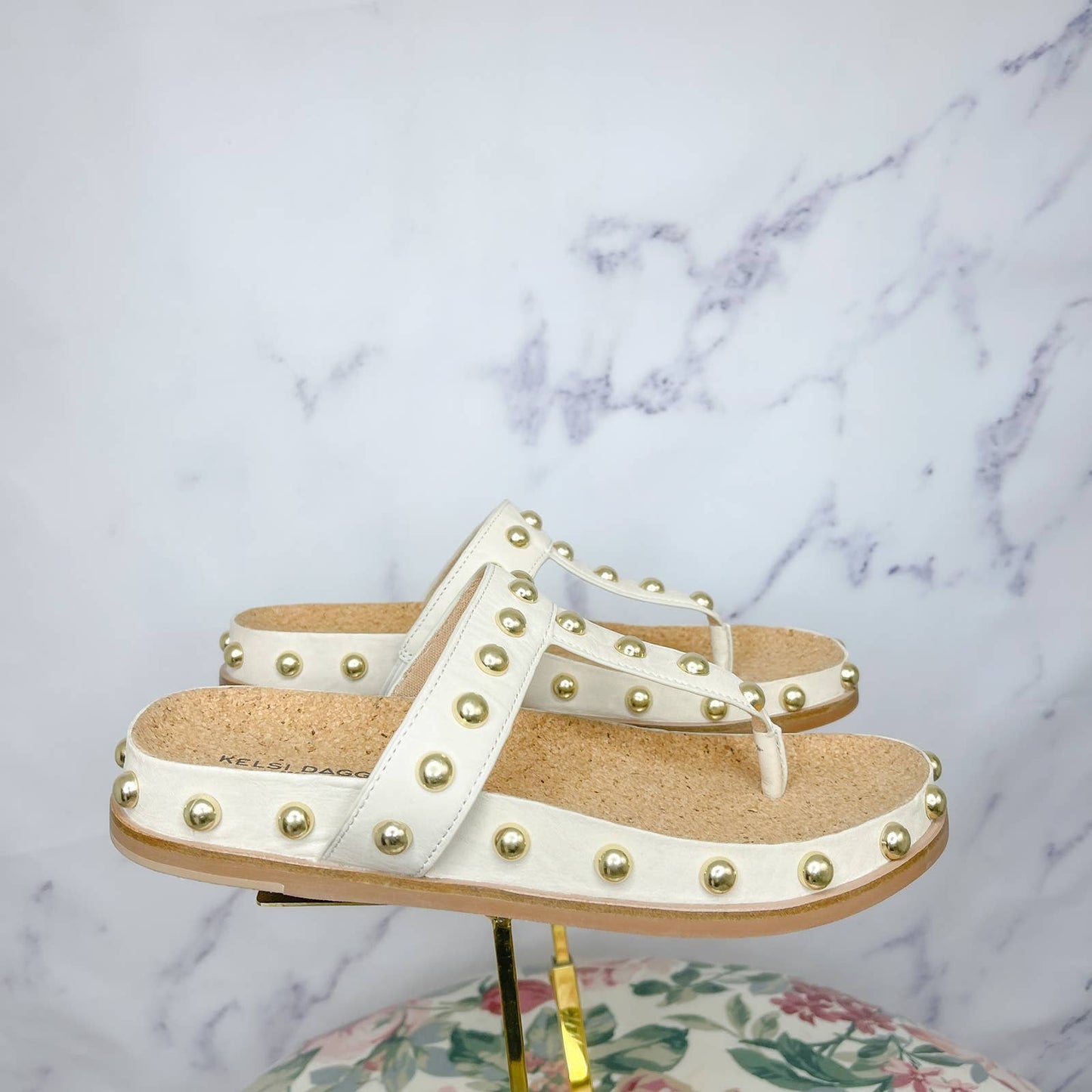 Kelsi Dagger Brooklyn | Surface Studded Slide Sandal | Sz 7