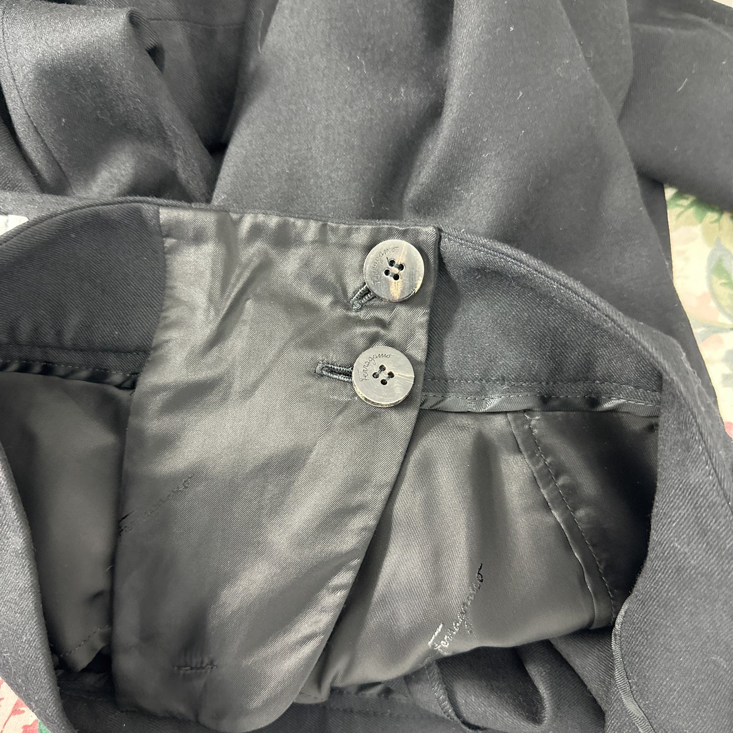 Salvatore Ferragamo | Black Wool Pants | Sz IT 44/ US 12