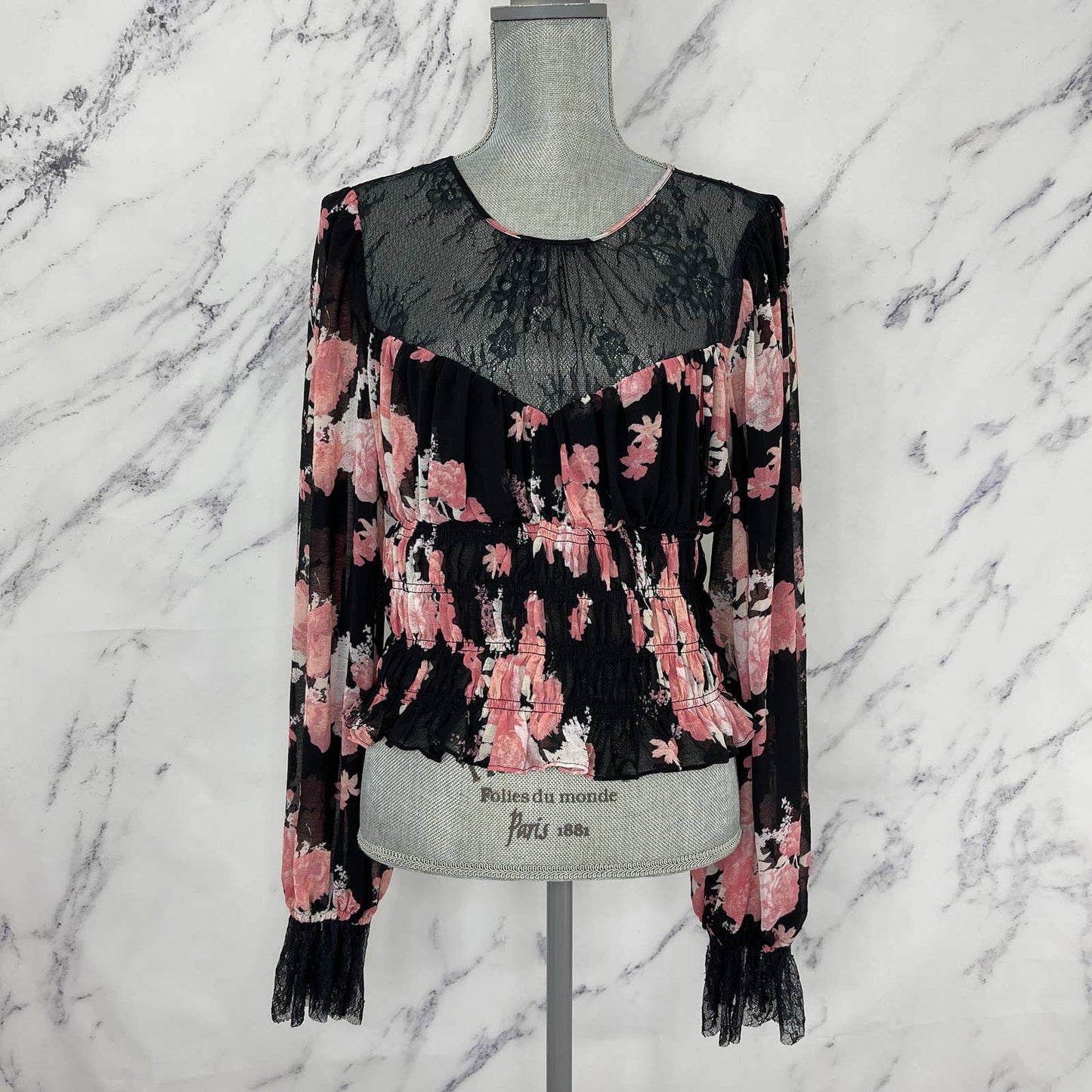 Free People | Daphne Floral Print Top | Sz XL