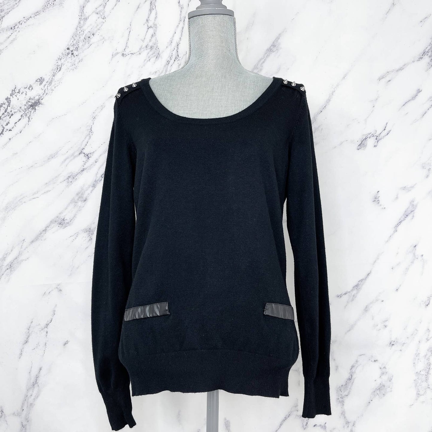 Alberto Makali | Studded Mesh Sweater | Sz L