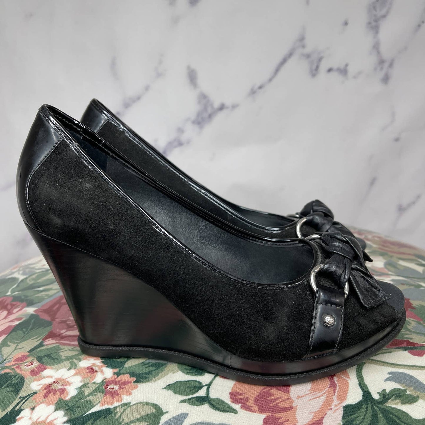 Sperry Top Sider  | Silverside Black Suede Open-Toe