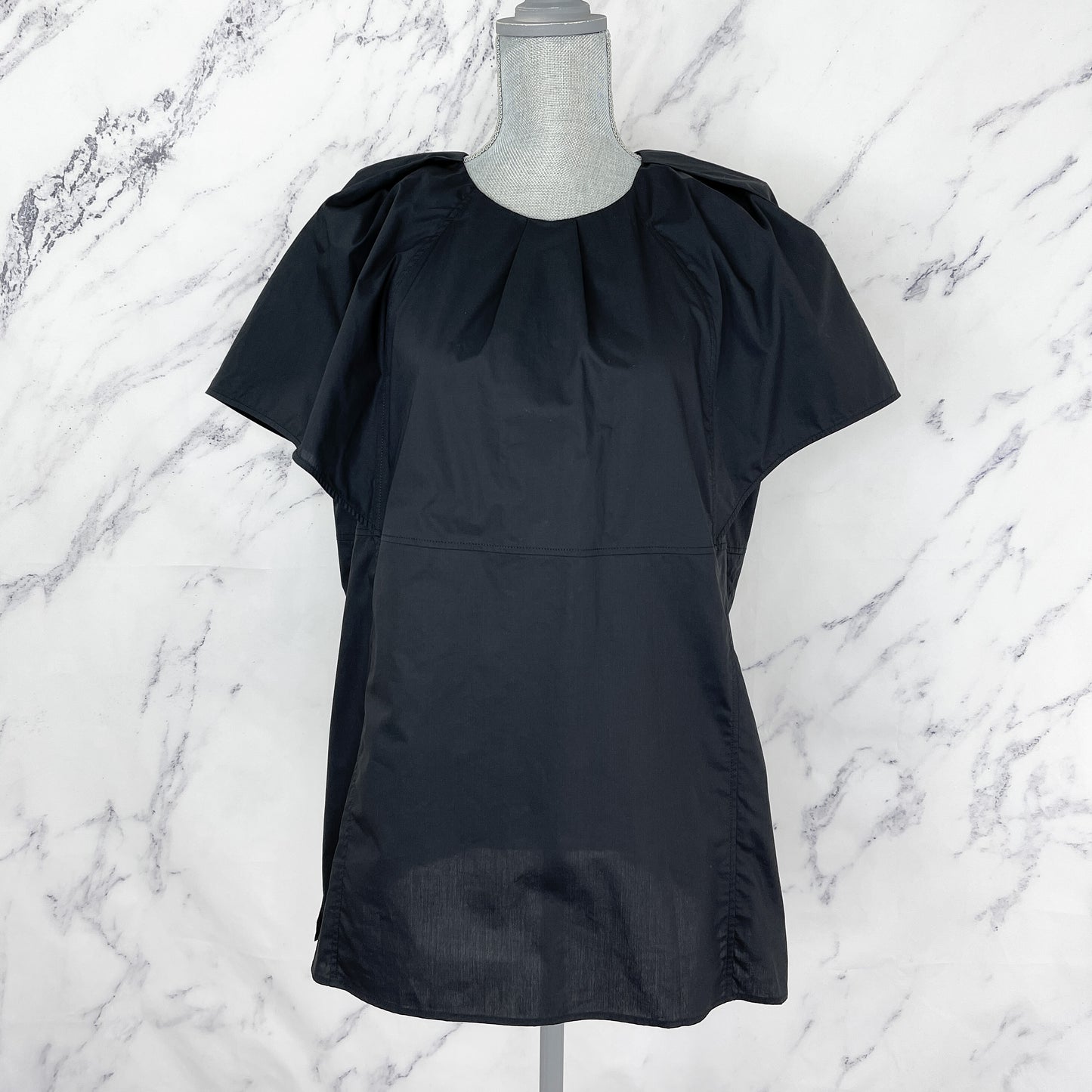 G. Label by Goop | Margo Pleated Neck Top | Sz 14