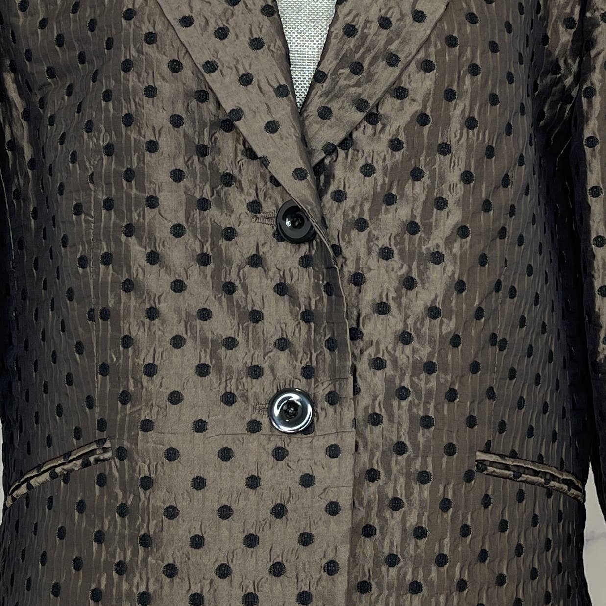 Tuzzi | Bronze Brown and Black Polka Dot Blazer/Suit Coat | Sz FR 46/US 14
