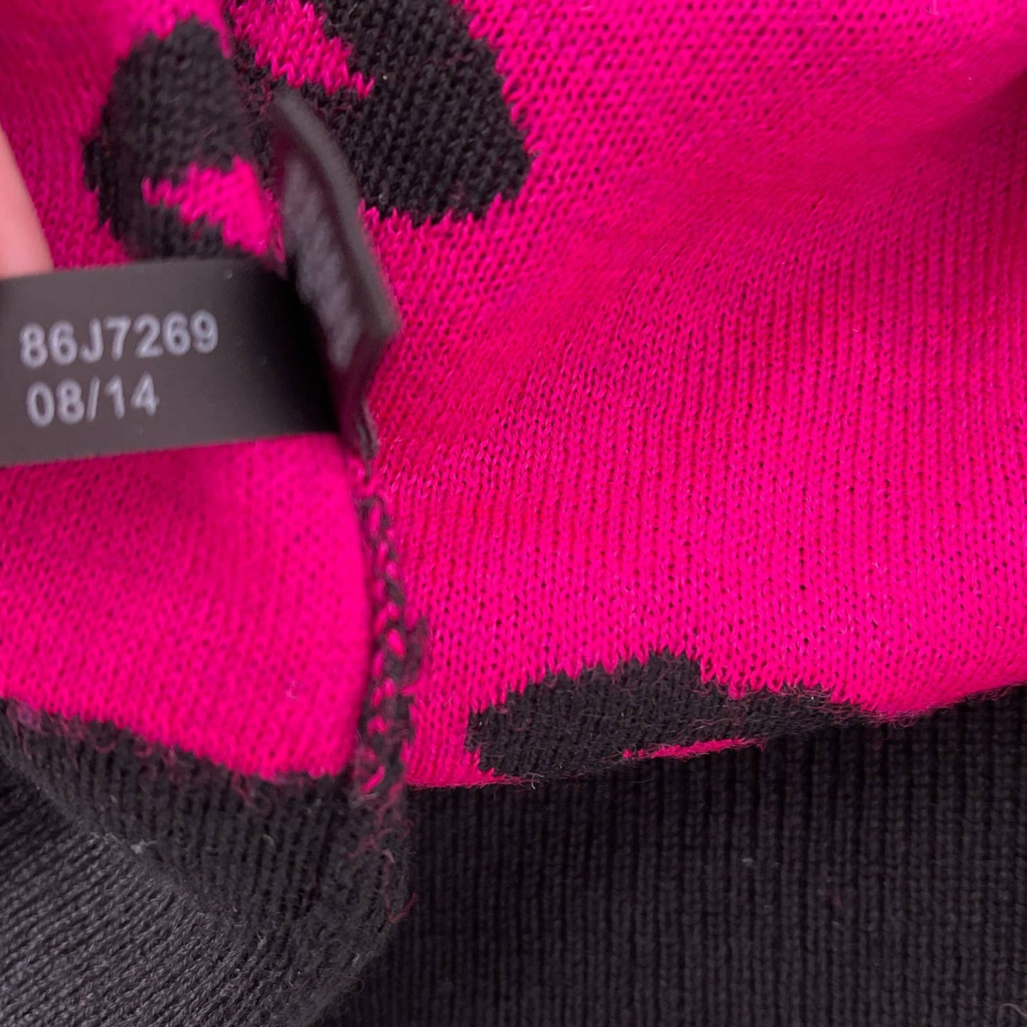 The Limited | Wool Blend Black Pink Lips Sweater | Sz L