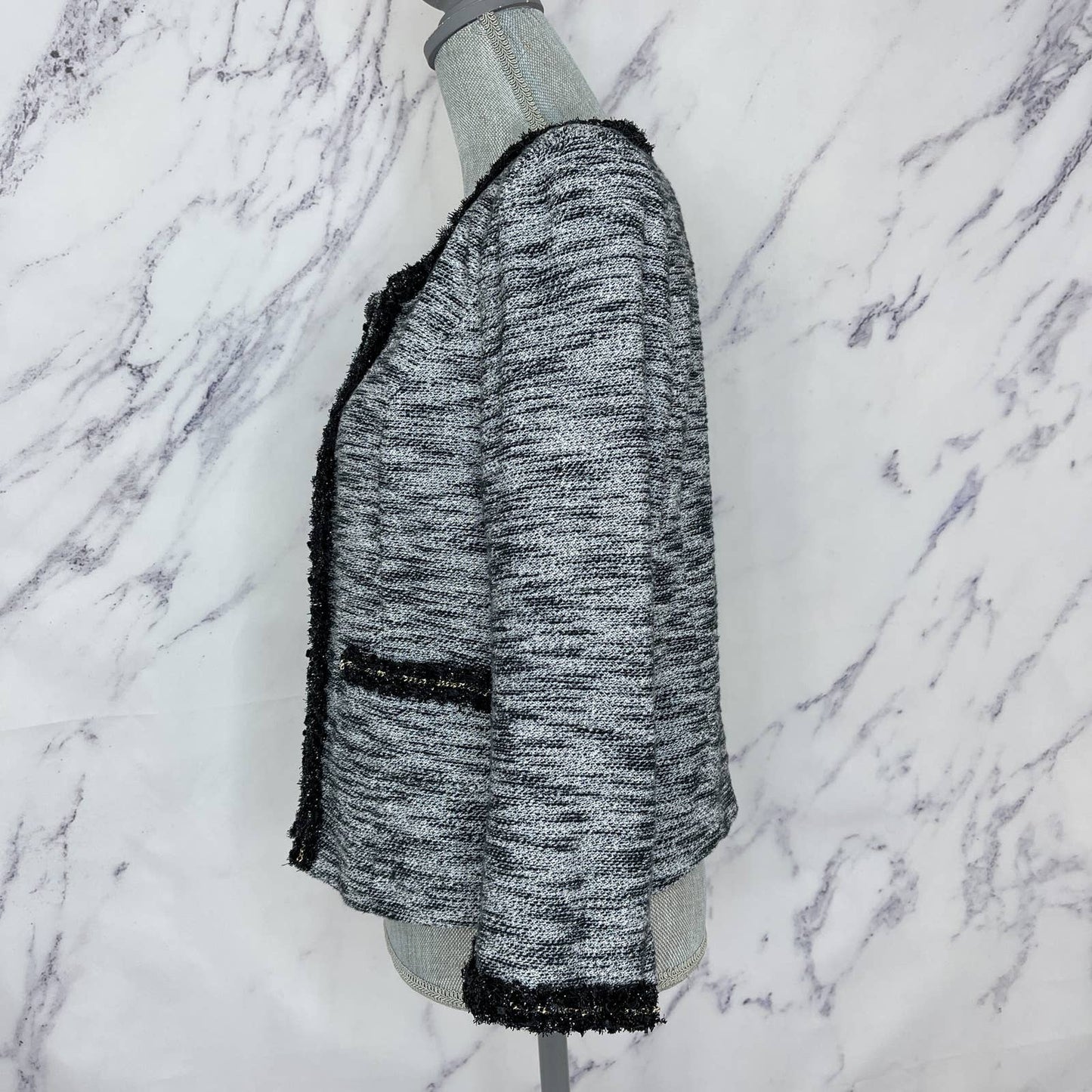 Gibson | Tweed Cotton Metallic Blend Blazer | Sz L