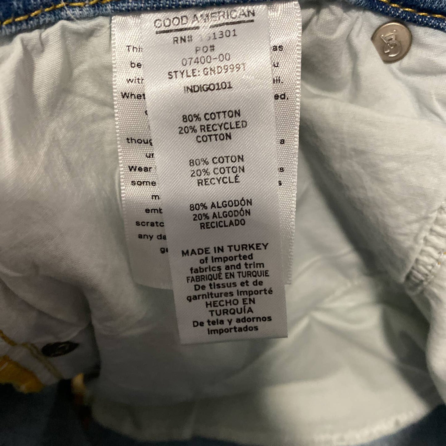 Good American | Duster Crop Straight Leg Jeans | Sz Plus Size 15