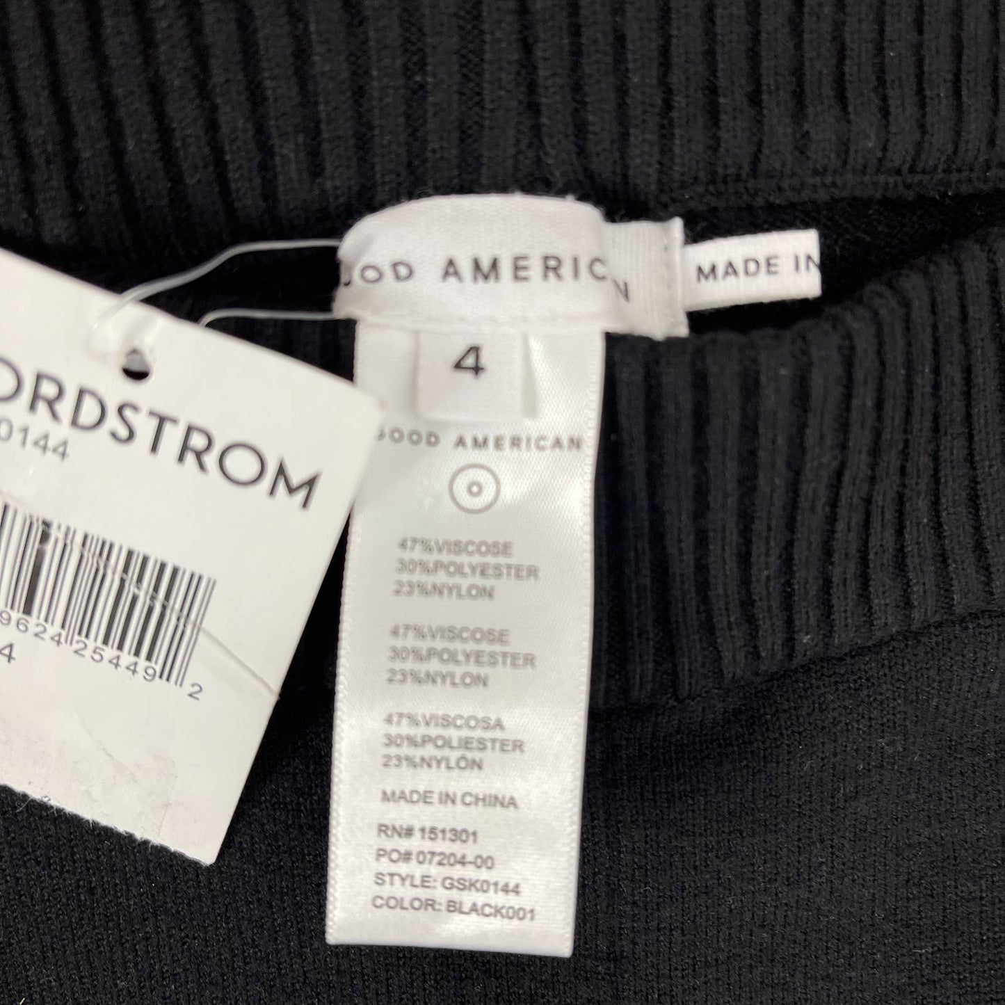 Good American | Black Knit Pants | Sz 4 (XL)