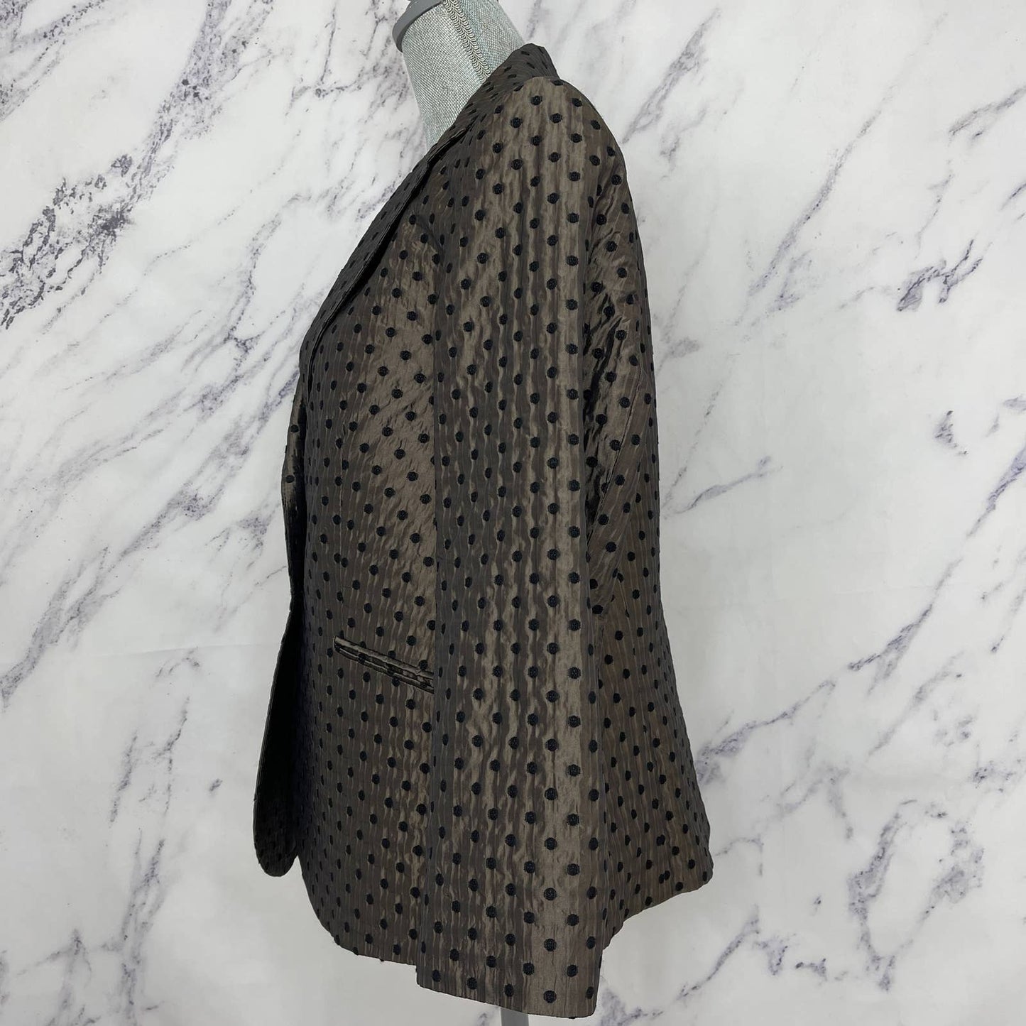 Tuzzi | Bronze Brown and Black Polka Dot Blazer/Suit Coat | Sz FR 46/US 14