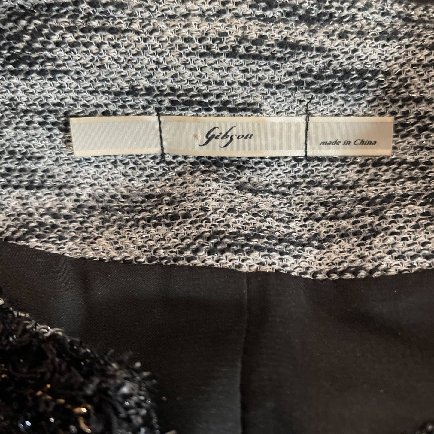 Gibson | Tweed Cotton Metallic Blend Blazer | Sz L