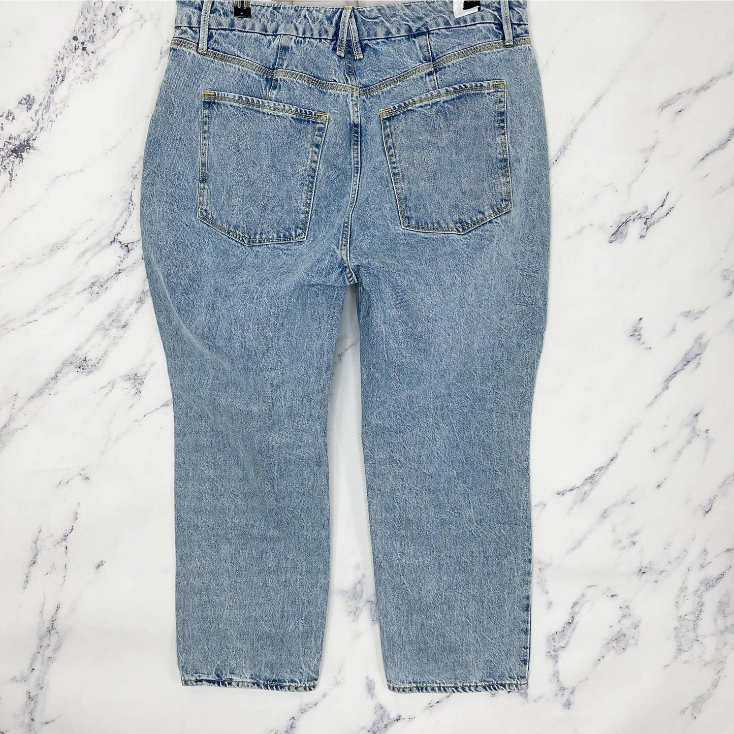 Good American | Duster Crop Straight Leg Jeans | Sz Plus Size 15