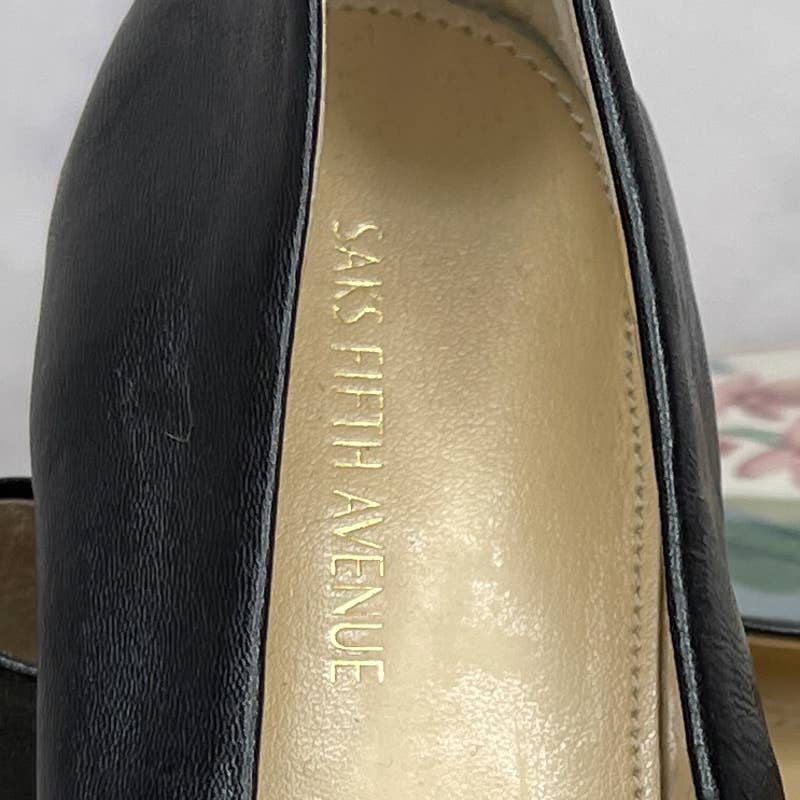 Saks Fifth Avenue | Black Leather Ballet Flats | Sz 6.5