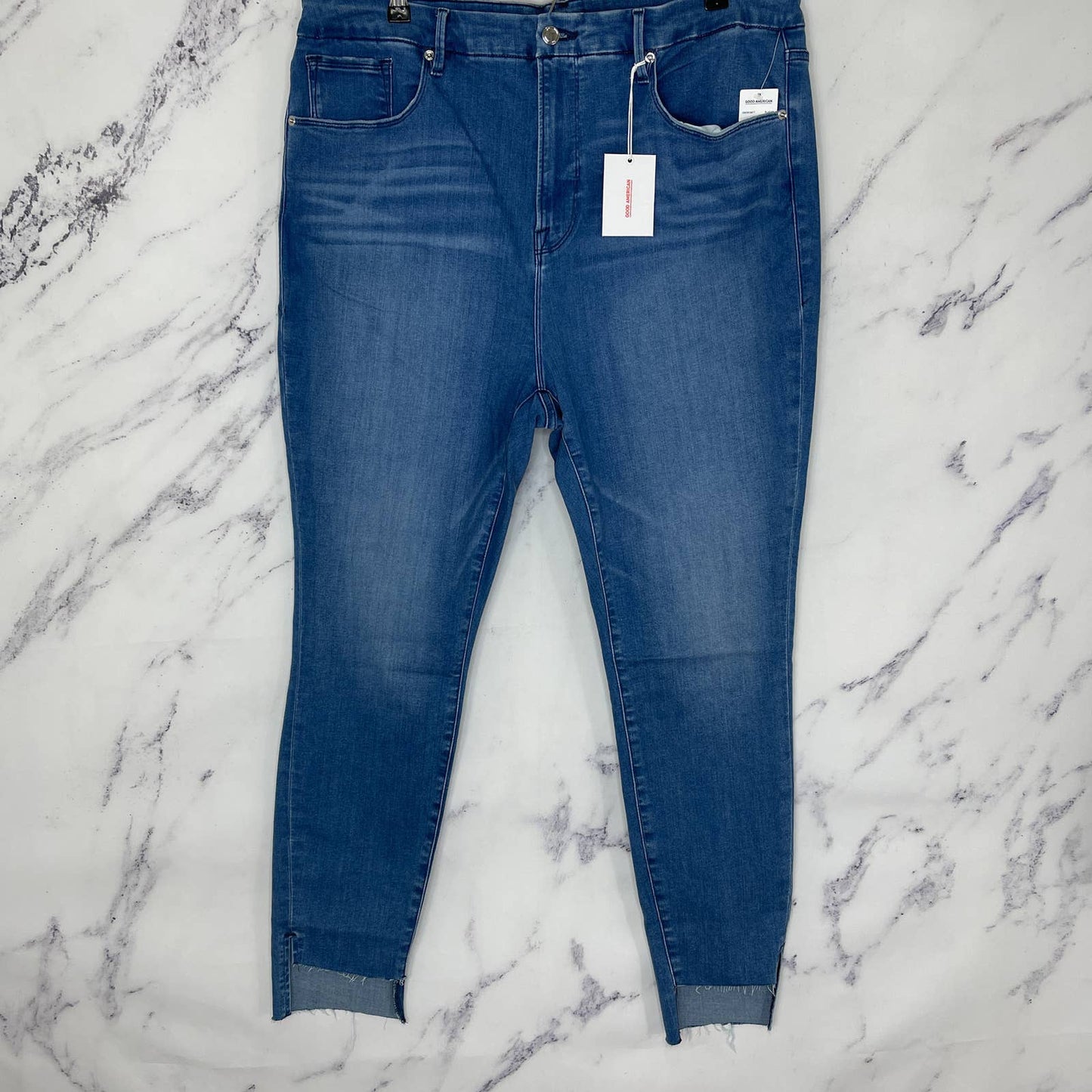 Good American | Good Waist w/ Step Hem Jeans