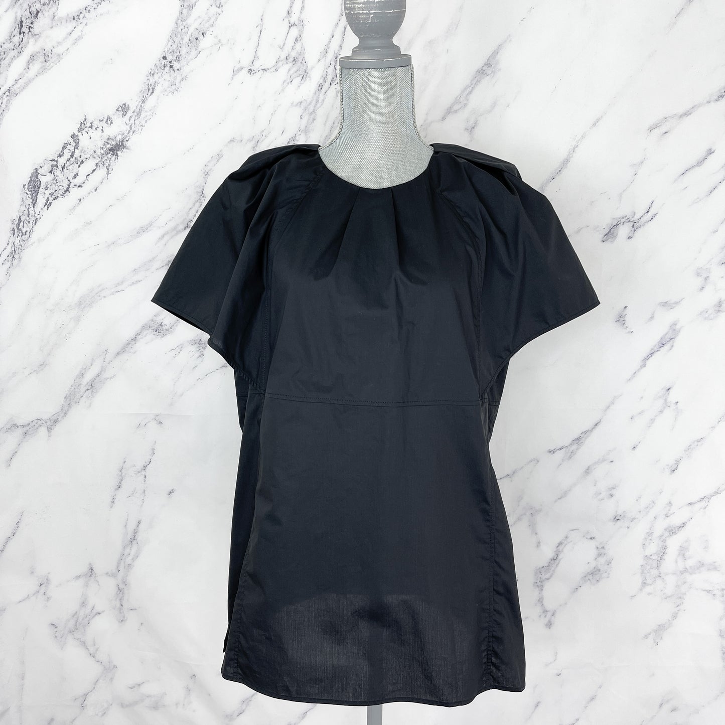 G. Label by Goop | Margo Pleated Neck Top | Sz 14