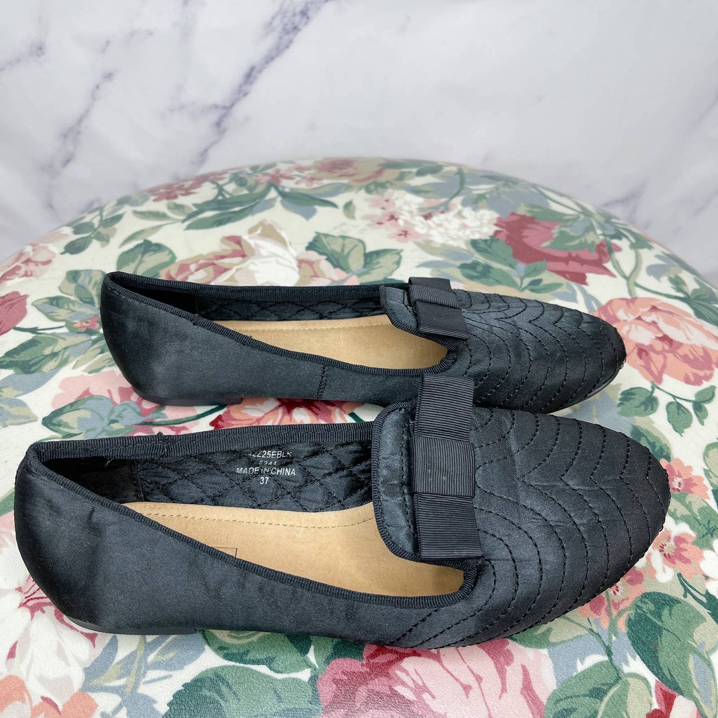Topshop | Black Silk Stitch Loafers | 37 (6)